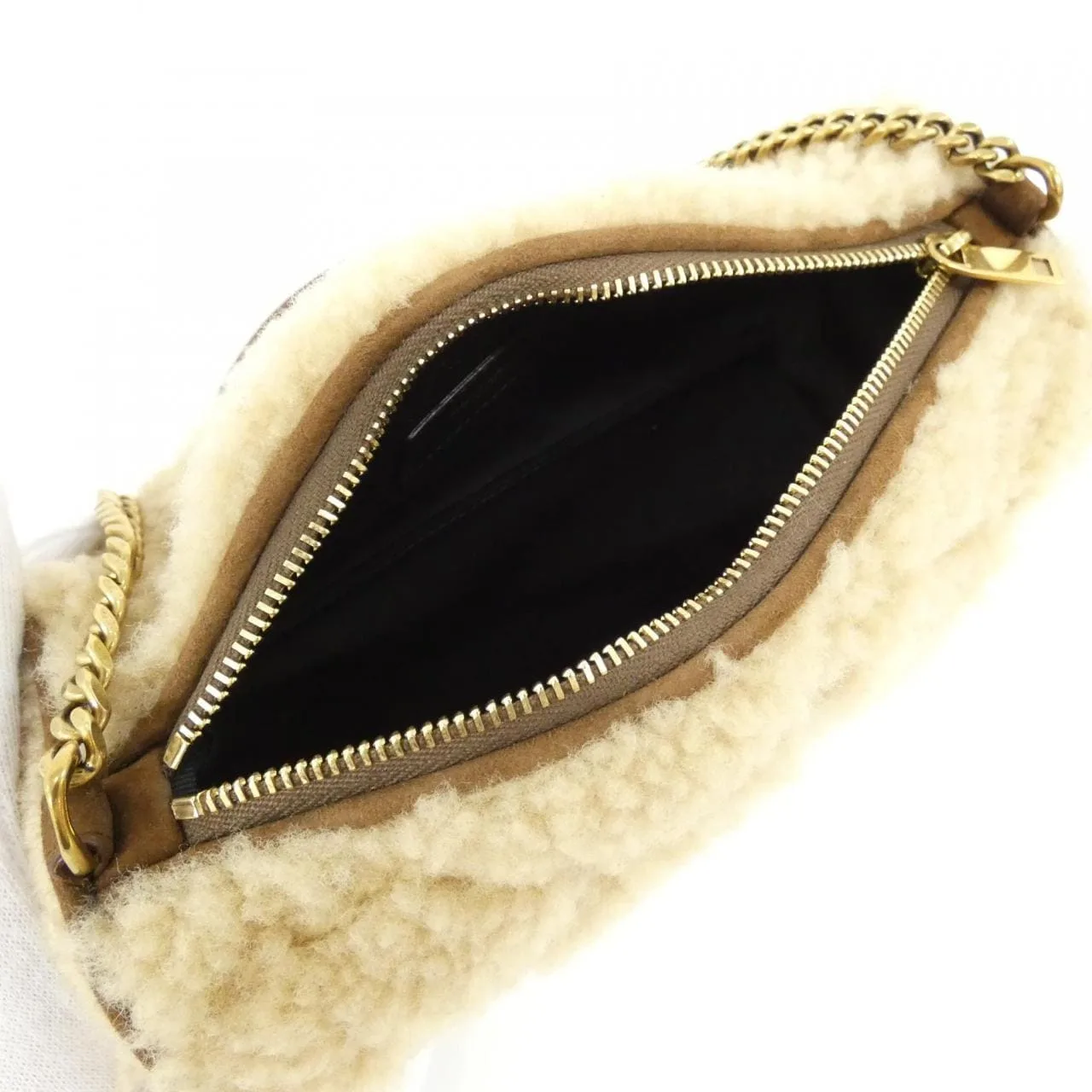 SAINT LAURENT 699703 GAAD1 肩背包 金色 中古品A - 縮圖 6
