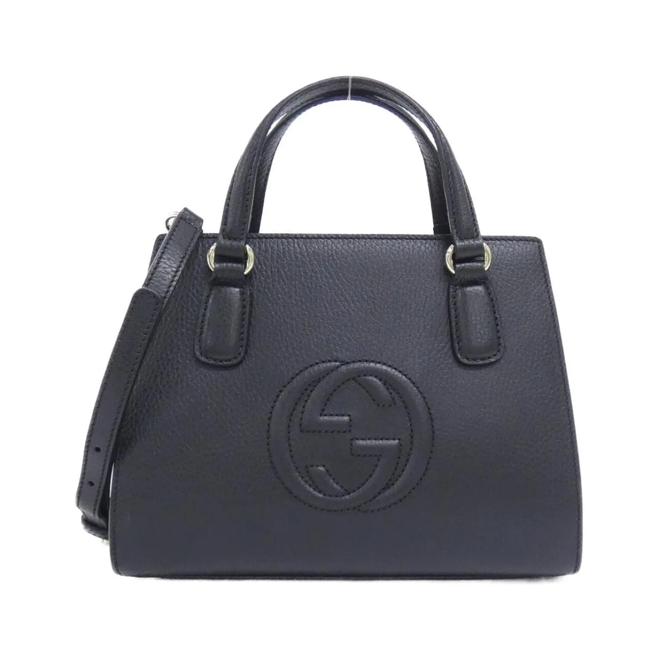 GUCCI 607722 CAO0G Handbag Leather Black