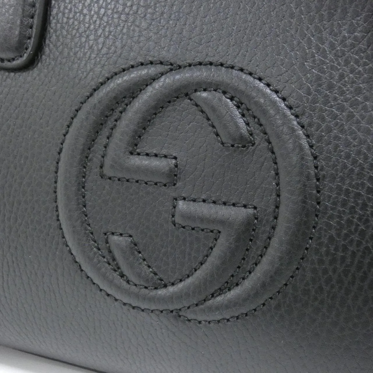 GUCCI 607722 CAO0G Handbag Leather Black Leather Rank A - Thumbnail 4