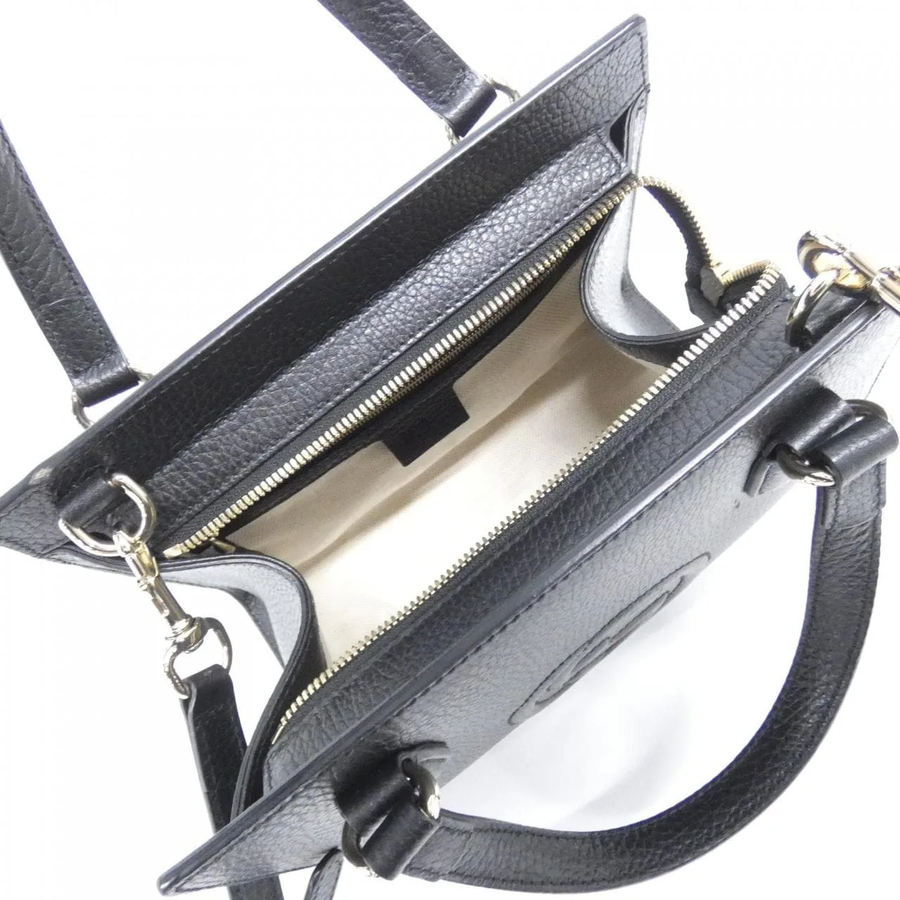 GUCCI 607722 CAO0G Handbag Leather Black Leather Rank A - Thumbnail 8