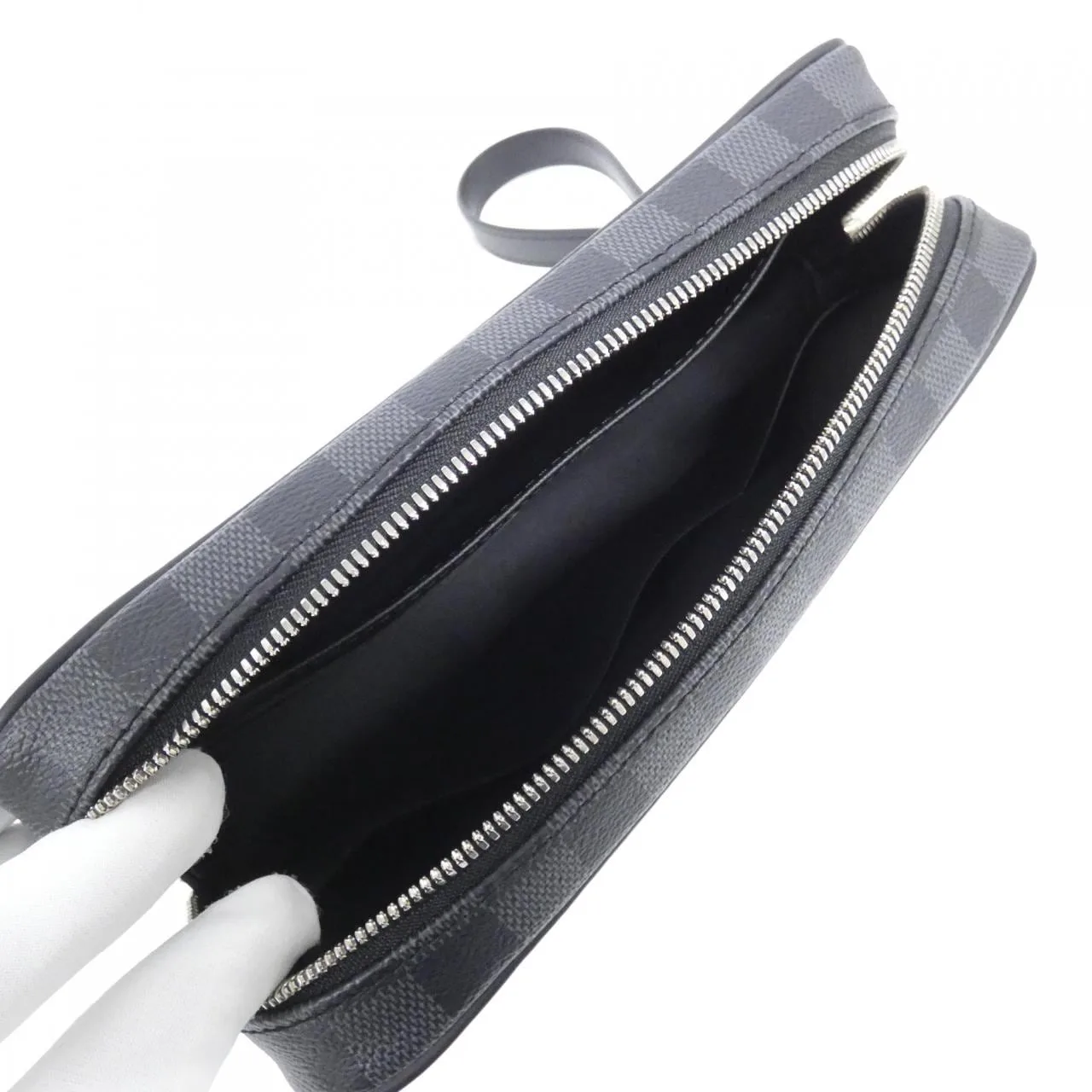 LOUIS VUITTON N60182 Handbag Damier 黑色 Damier 中古品A - 縮圖 6