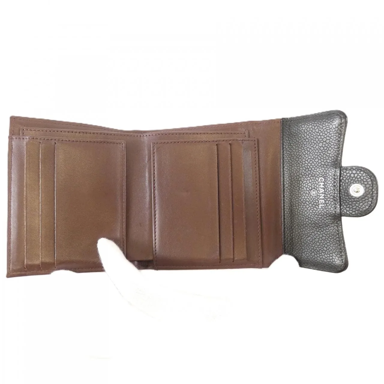 CHANEL Timeless Classic AP0231 Wallet Grained Calfskin Black Grained Calfskin Rank B - Thumbnail 7