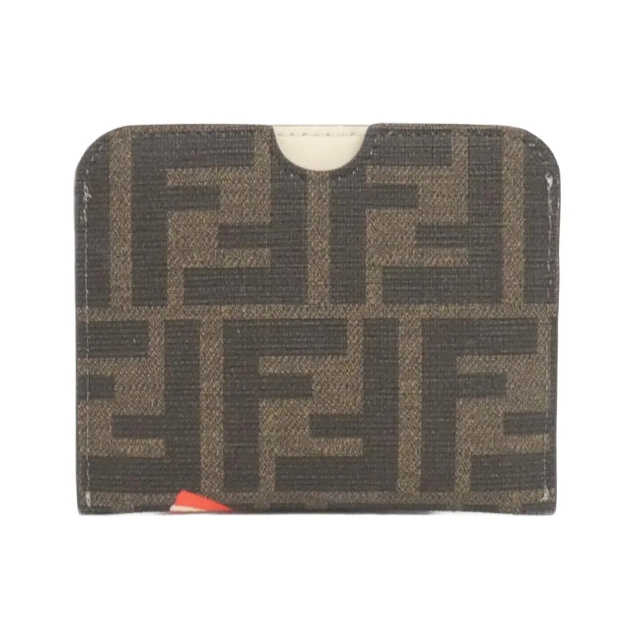 FENDI 8M0445 ATY9 Card Case Leather Brown Leather Rank A - Thumbnail 2