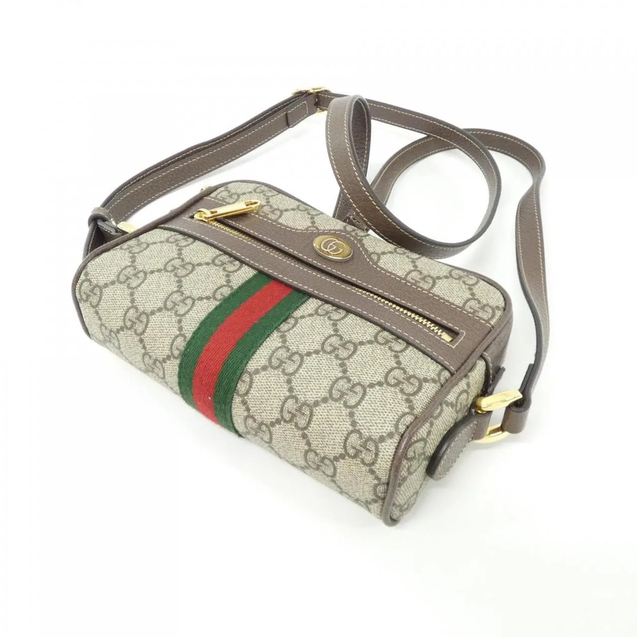 GUCCI 517350 96IWS 肩背包 帆布 黑色 帆布 中古品A - 縮圖 3