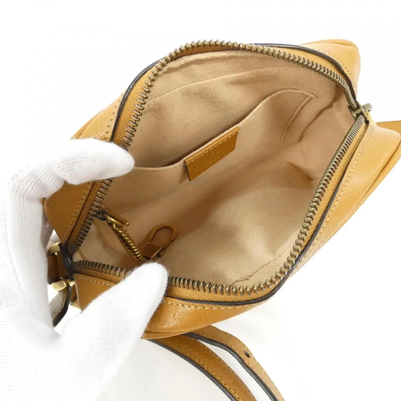 GUCCI Horsebit 1955 602536 HWUBM Shoulder Leather 黑色 皮革 中古品A - 縮圖 9
