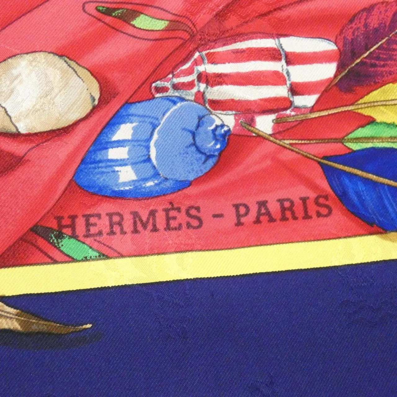HERMES Scarf Blue Rank A - Thumbnail 2