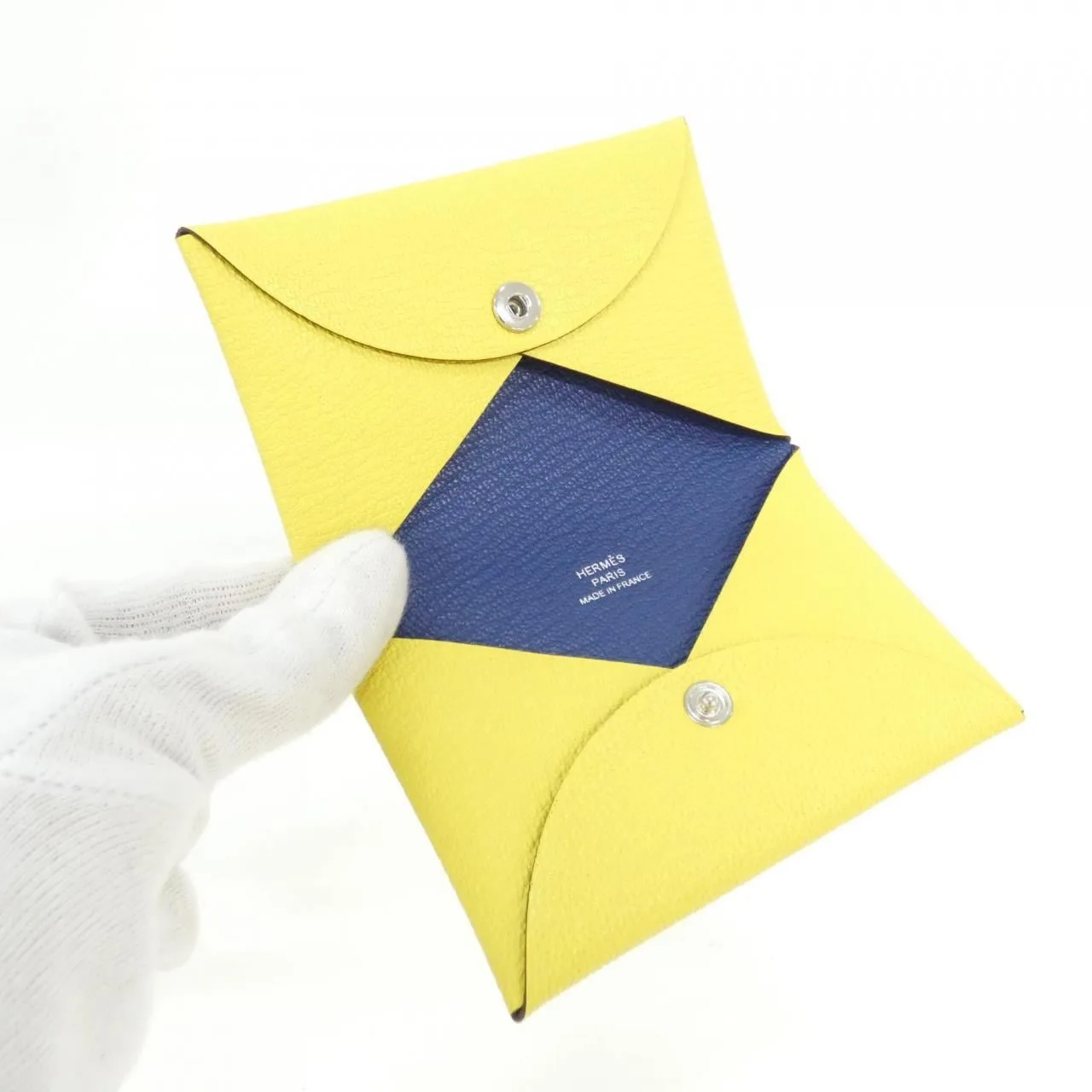 HERMES 078476CK 卡片套 藍色 未使用品 - 縮圖 2