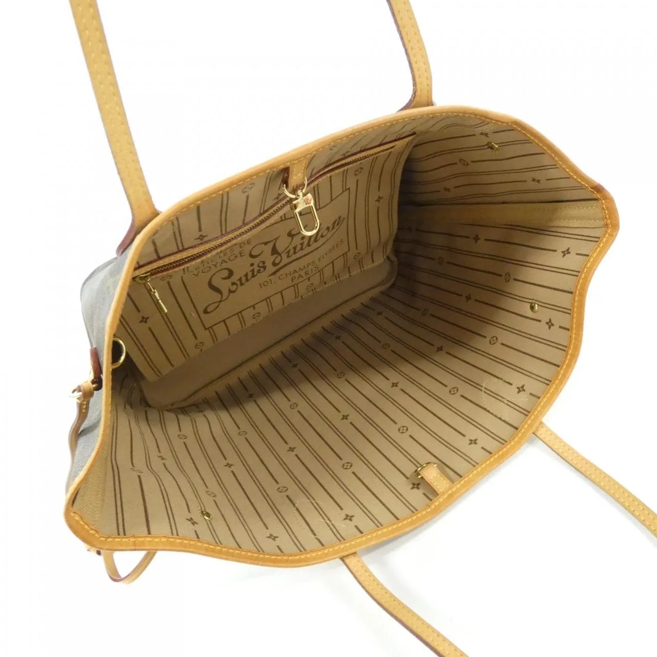 LOUIS VUITTON Neverfull M40156 Tote Monogram 黑色 Monogram 中古品A - 縮圖 7