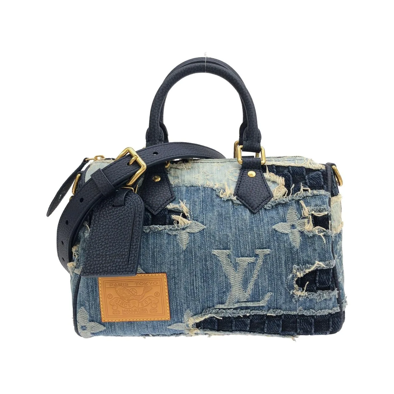 LOUIS VUITTON Speedy M15276 波士頓包 牛仔布 Blue