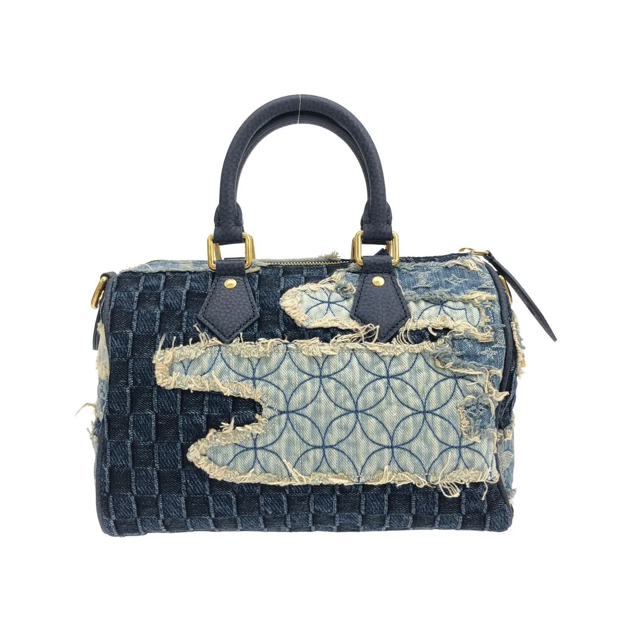 LOUIS VUITTON Speedy M15276 Boston Denim Blue Denim Rank A - Thumbnail 2
