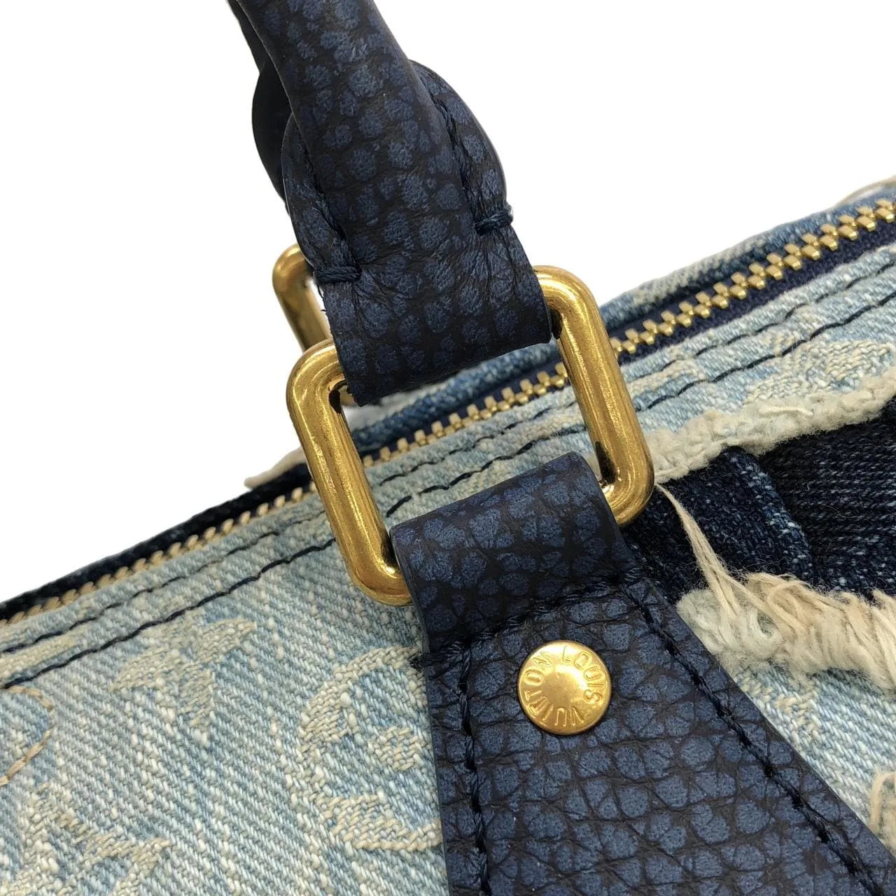 LOUIS VUITTON Speedy M15276 Boston Denim Blue Denim Rank A - Thumbnail 7