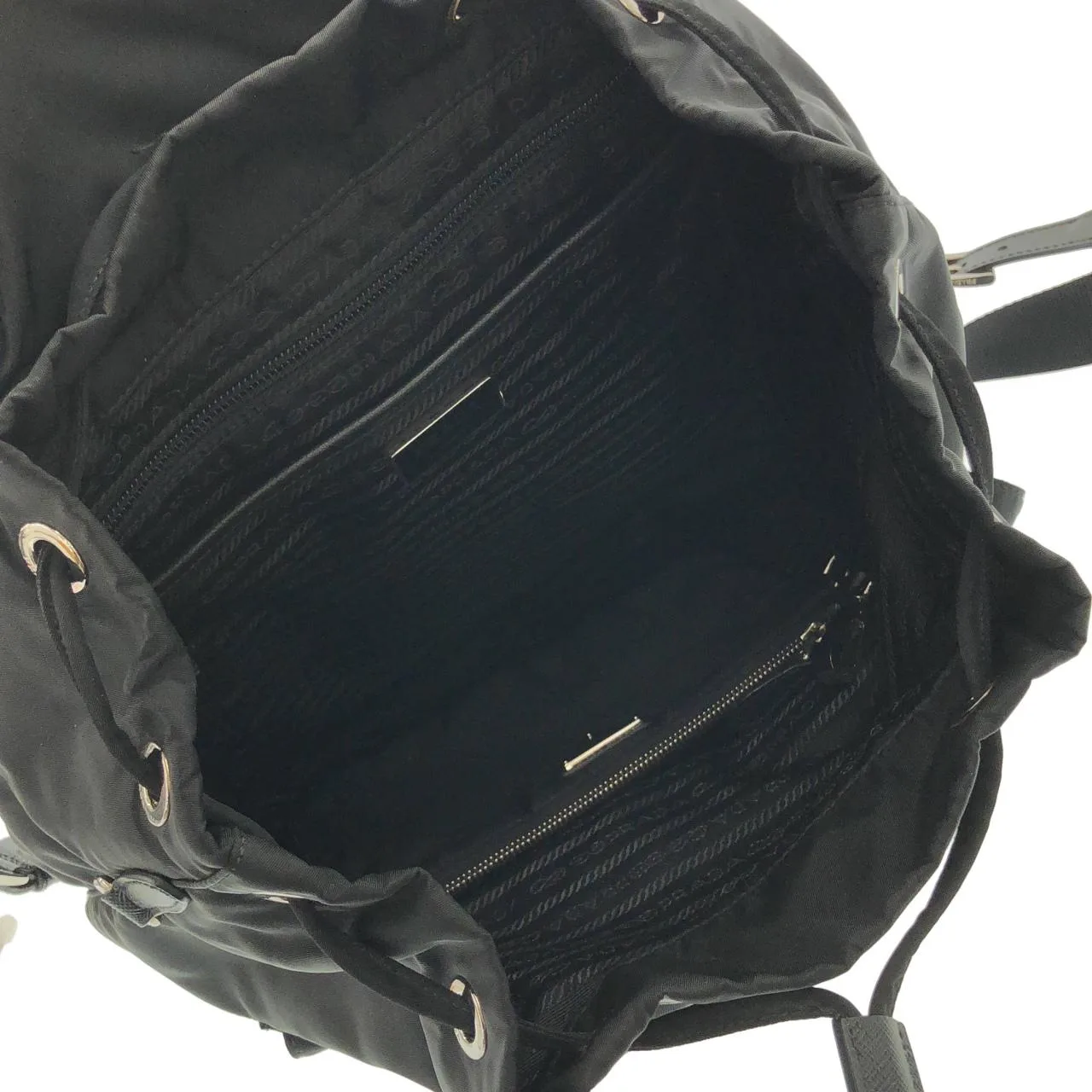 PRADA 1BZ811 背包 黑色 中古品A - 縮圖 7