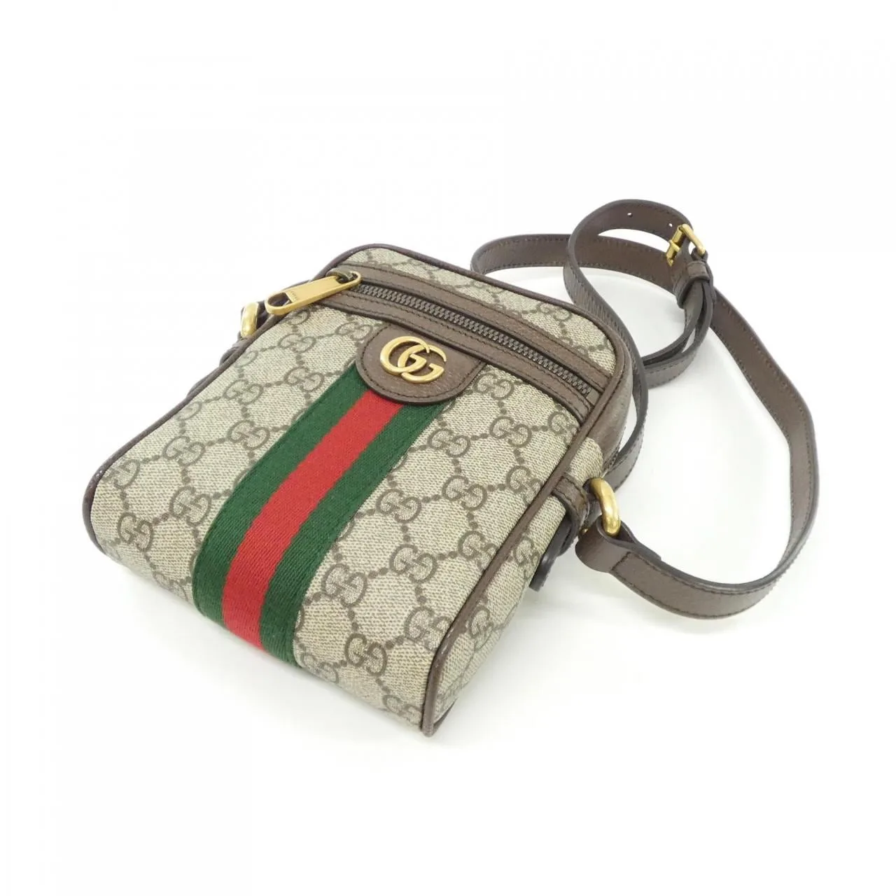 GUCCI 598127 96IWT Shoulder Canvas 黑色 帆布 中古品A - 縮圖 3
