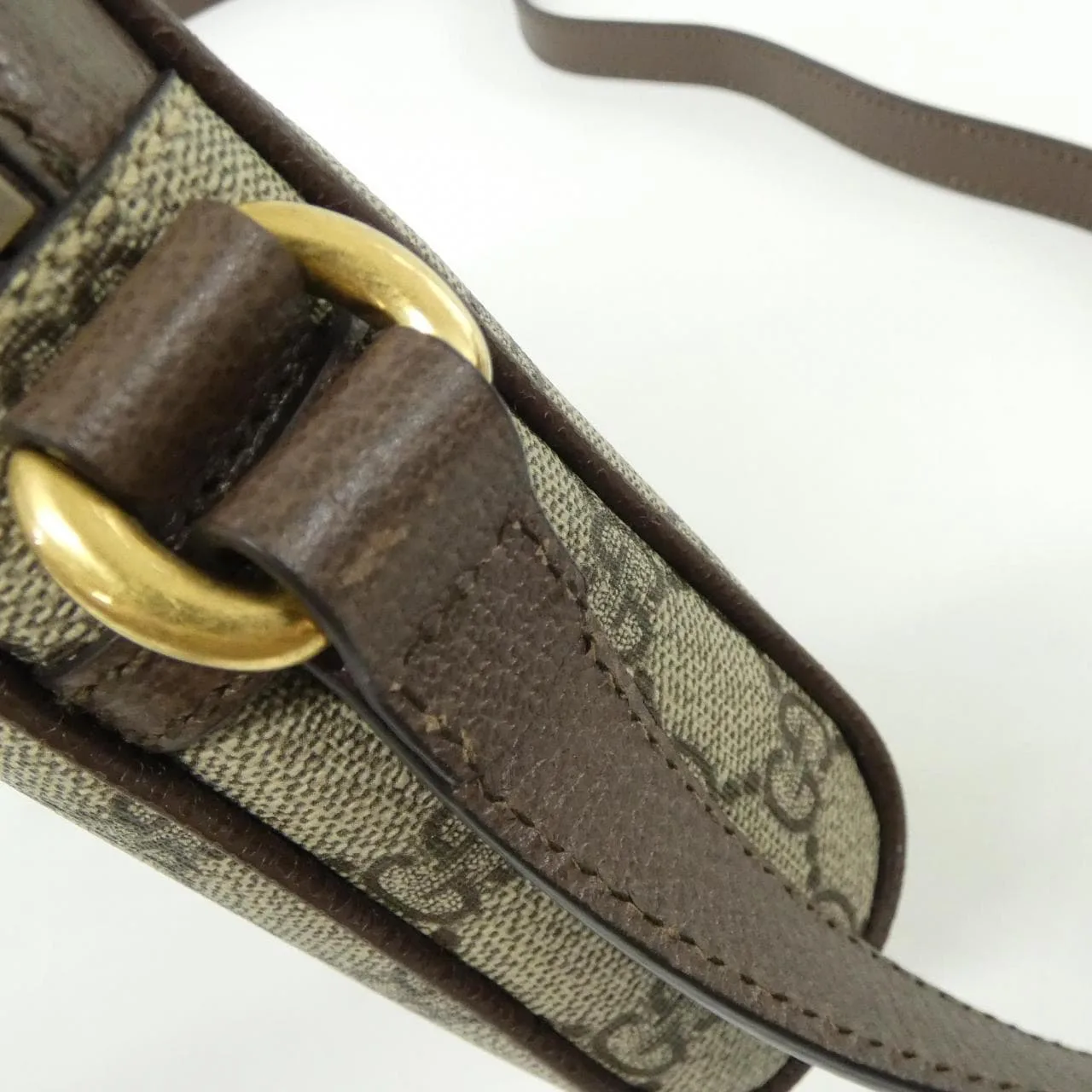 GUCCI 598127 96IWT Shoulder Canvas 黑色 帆布 中古品A - 縮圖 4