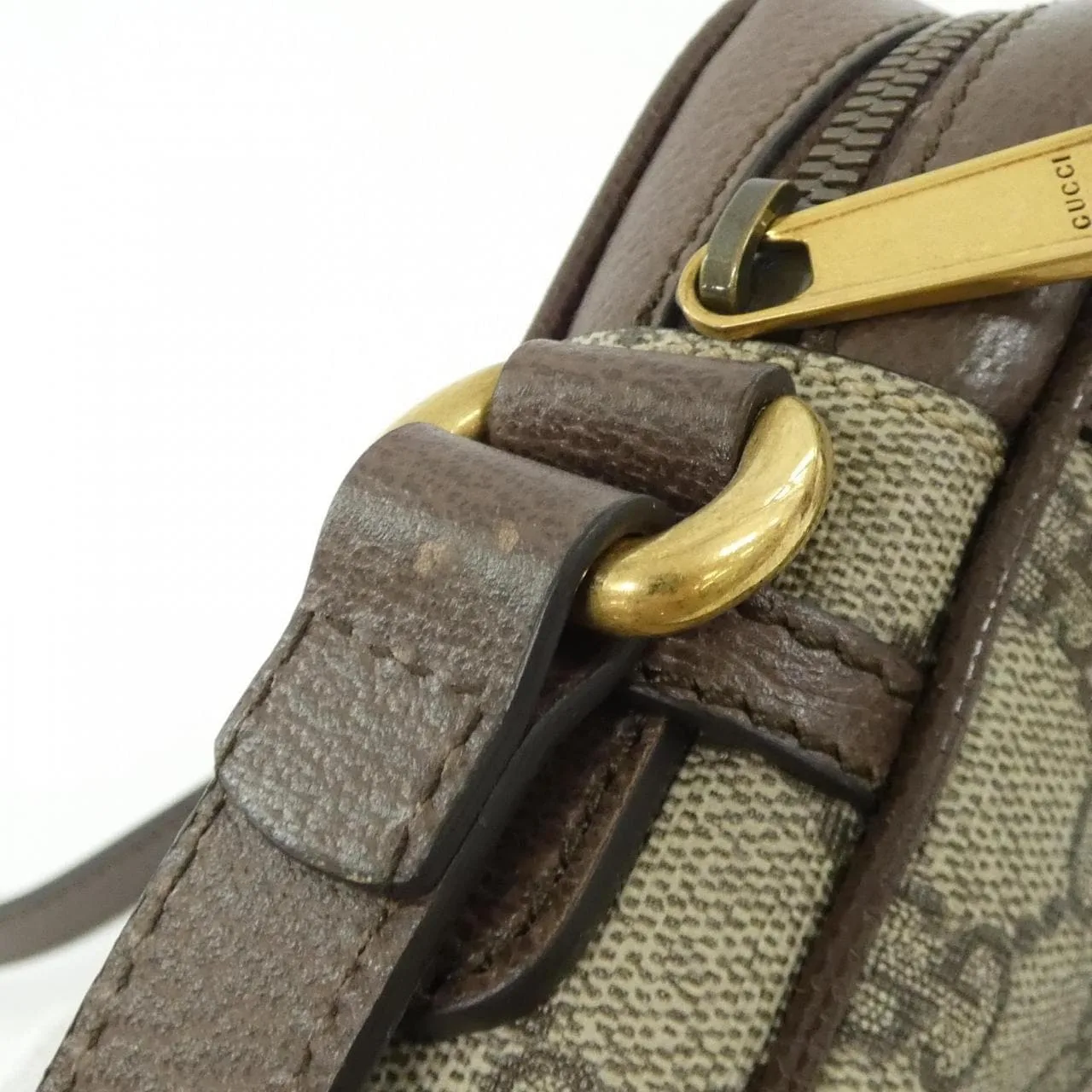 GUCCI 598127 96IWT Shoulder Canvas 黑色 帆布 中古品A - 縮圖 5