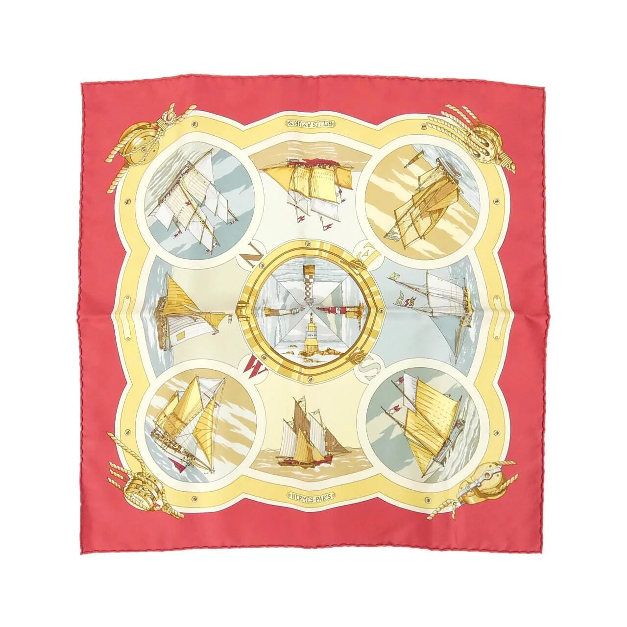 HERMES Scarf Rouge
