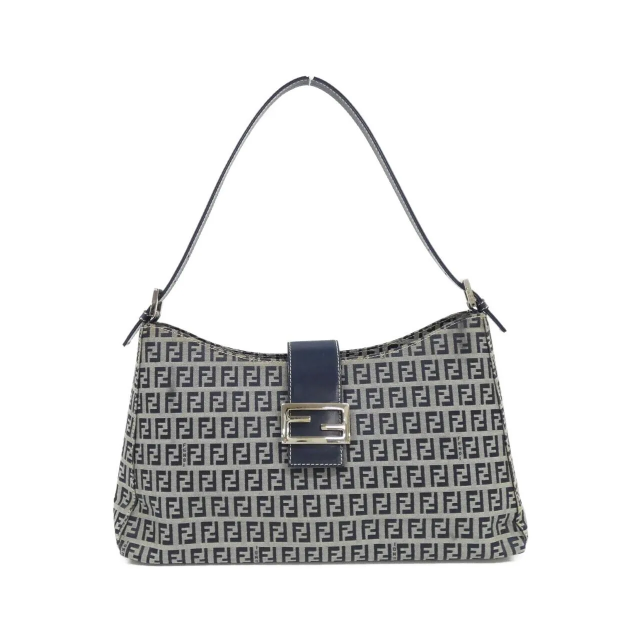 FENDI 16115 Shoulder Canvas Navy