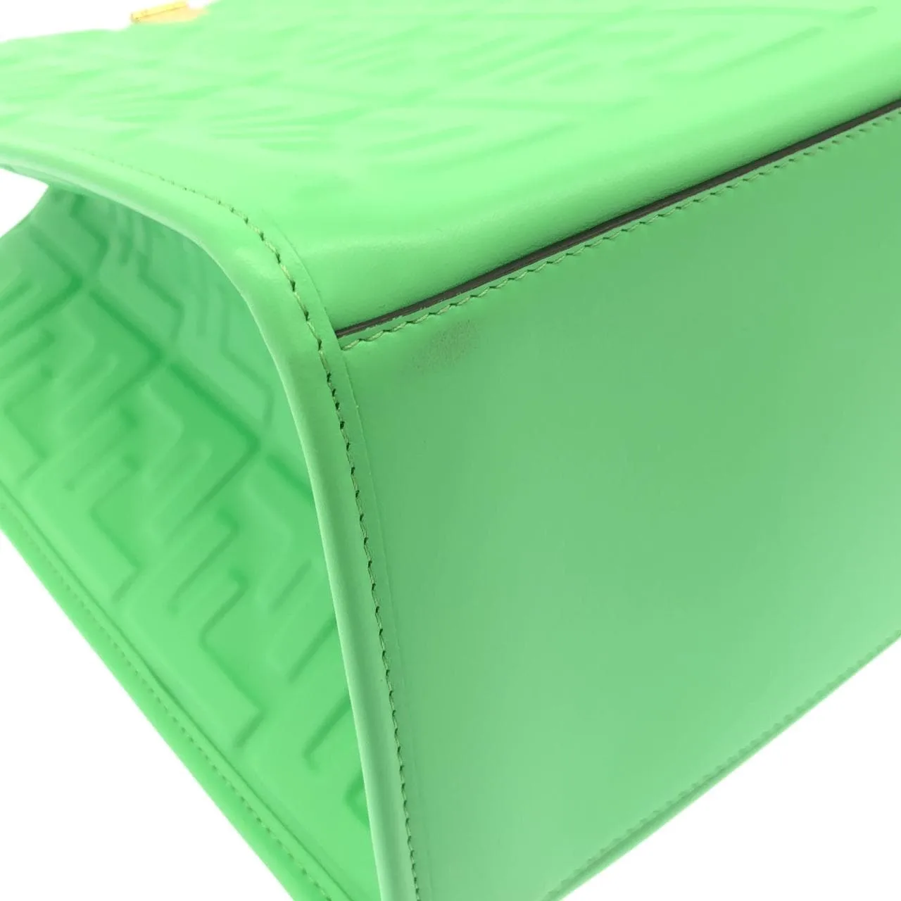 FENDI Sunshine Shopper 8BH386 AMCV Handbag Green Rank A - Thumbnail 2