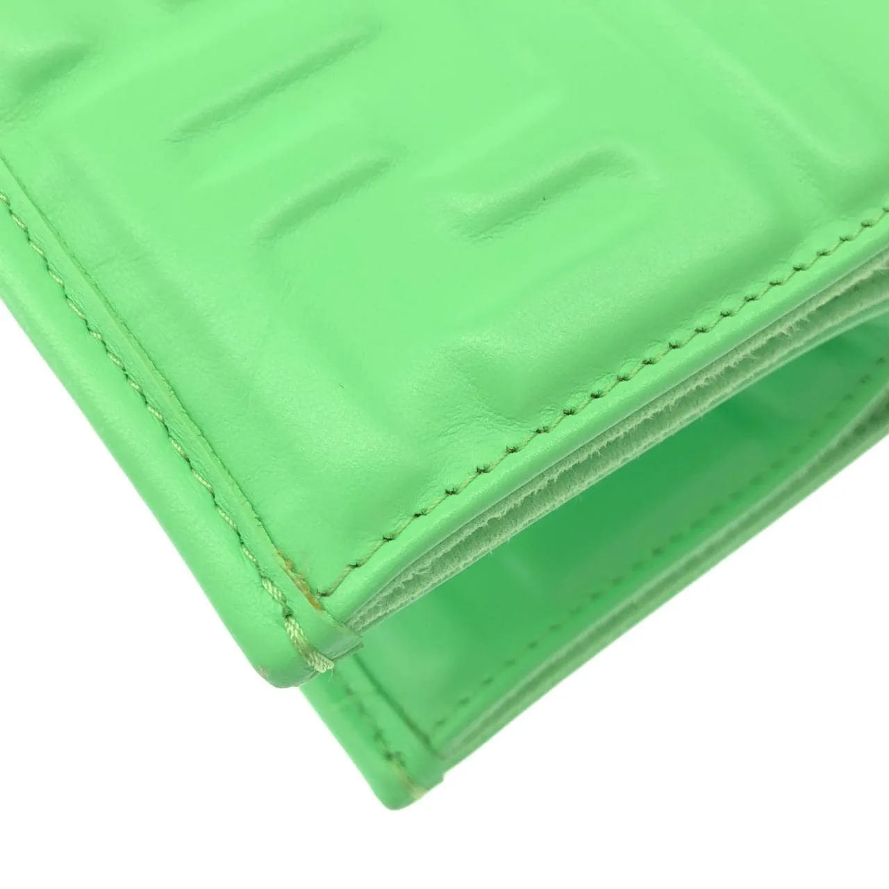 FENDI Sunshine Shopper 8BH386 AMCV Handbag Green Rank A - Thumbnail 4
