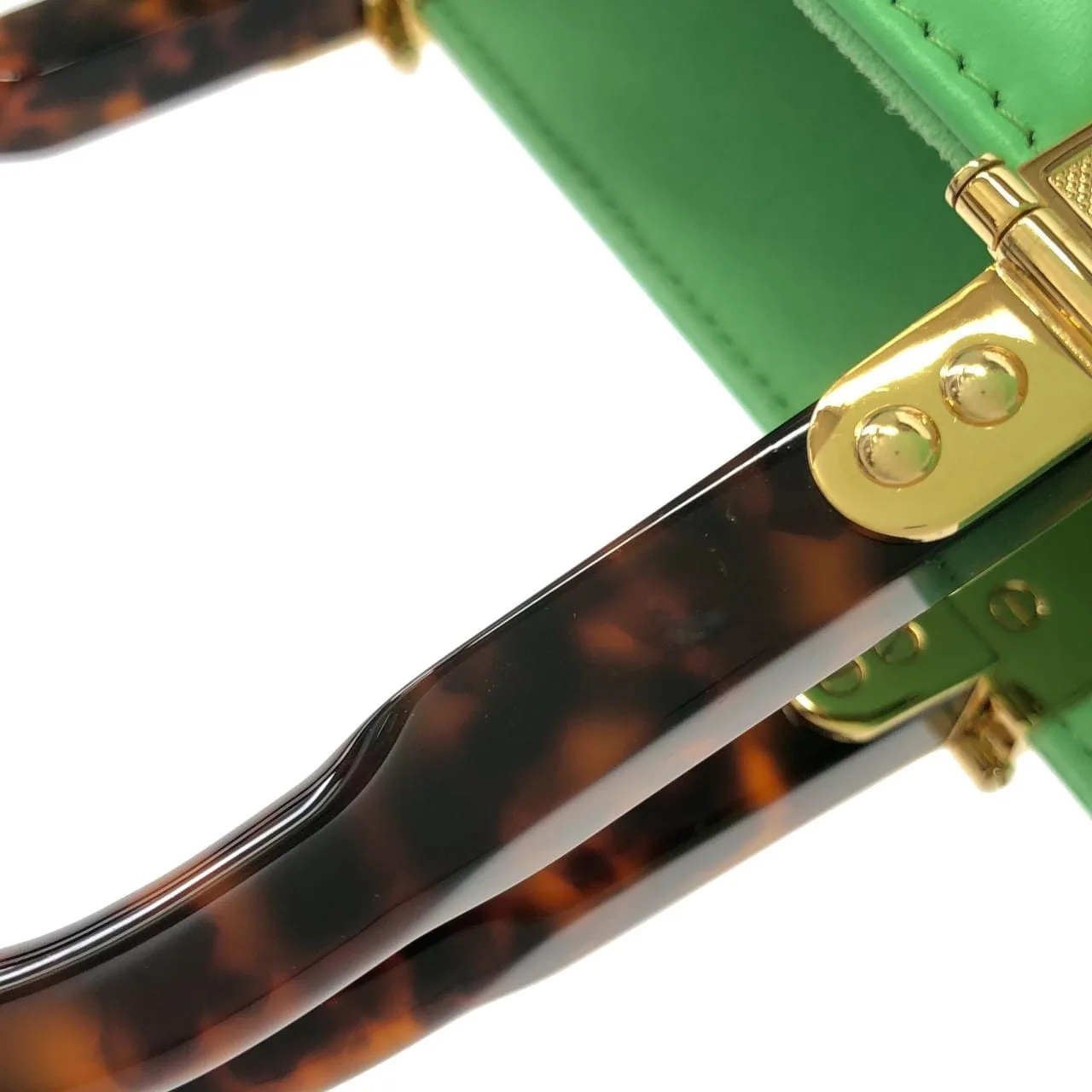 FENDI Sunshine Shopper 8BH386 AMCV Handbag Green Rank A - Thumbnail 6