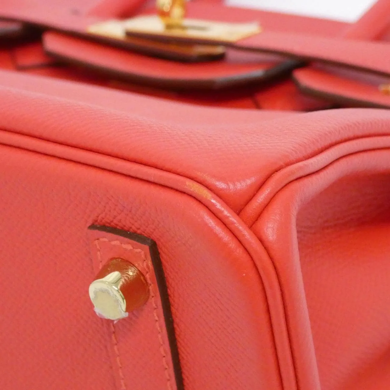 HERMES Birkin 041701CC Handbag Epsom Rouge Epsom Leather Rank A - Thumbnail 3