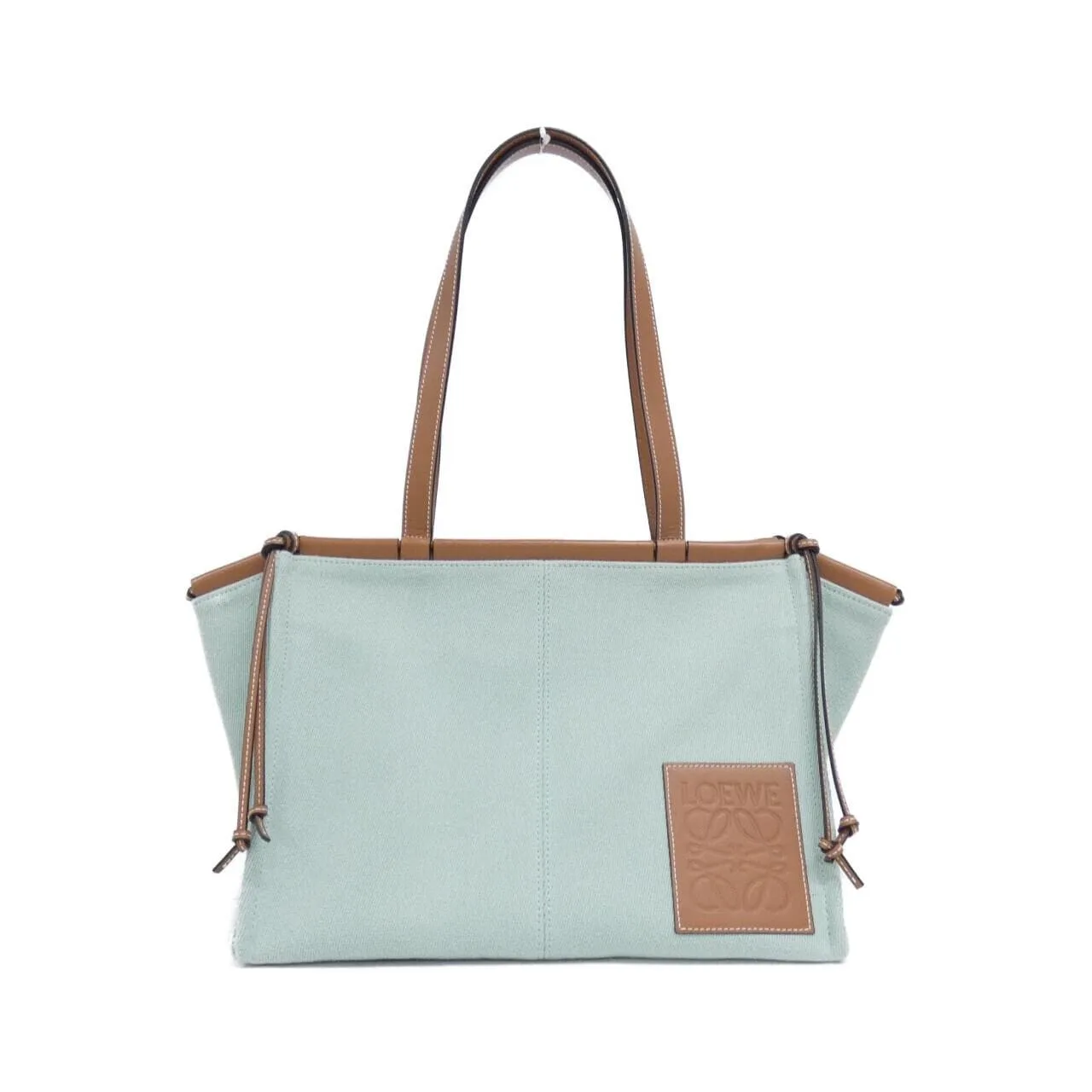 LOEWE 330 02AB90 托特包 帆布 Green