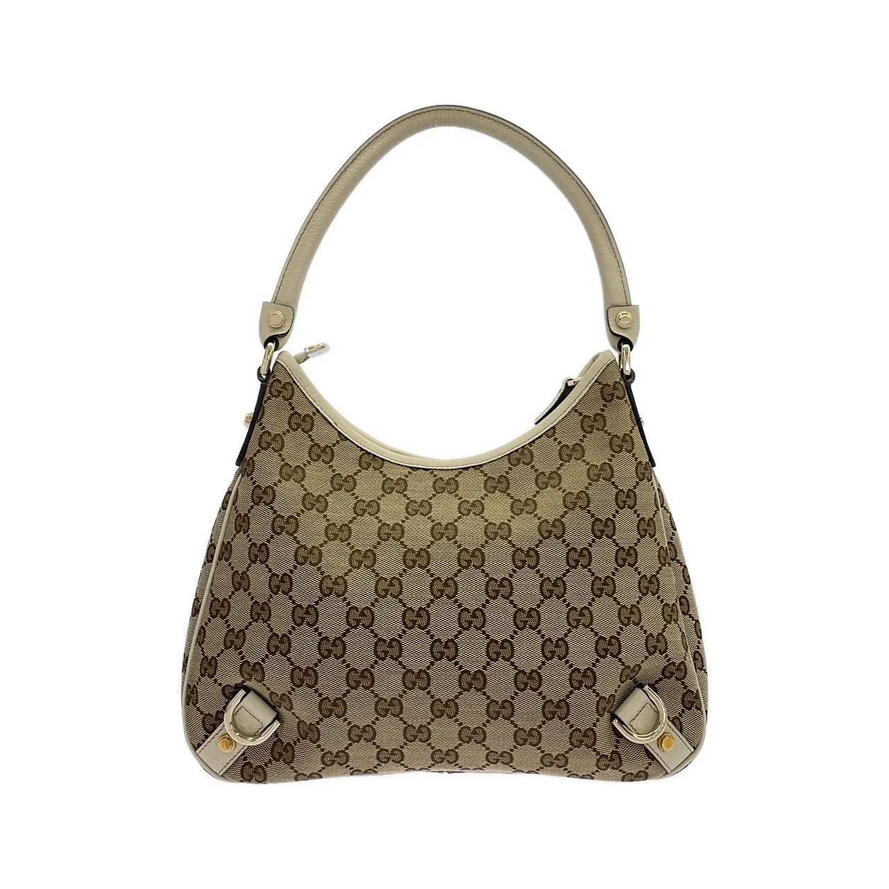 GUCCI 130738 肩背包 帆布 米色 帆布 中古品A - 縮圖 2