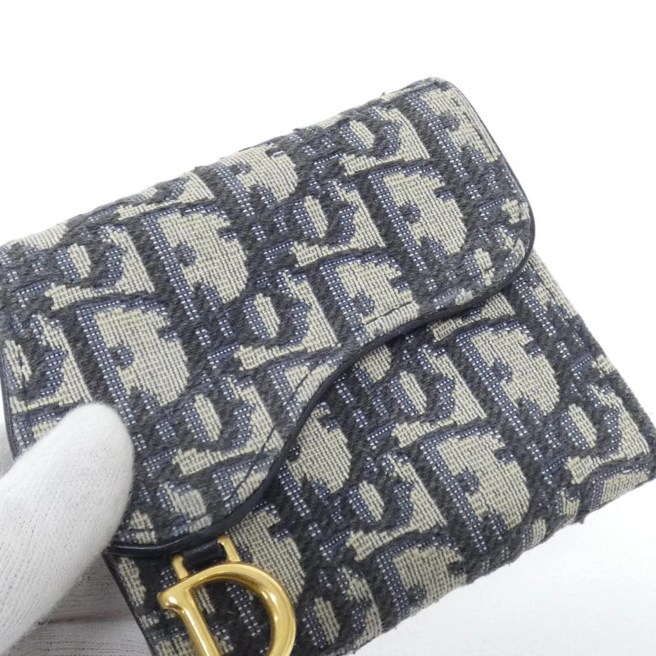 DIOR Saddle S5652CTZQ Wallet Canvas Black Canvas Rank A - Thumbnail 6