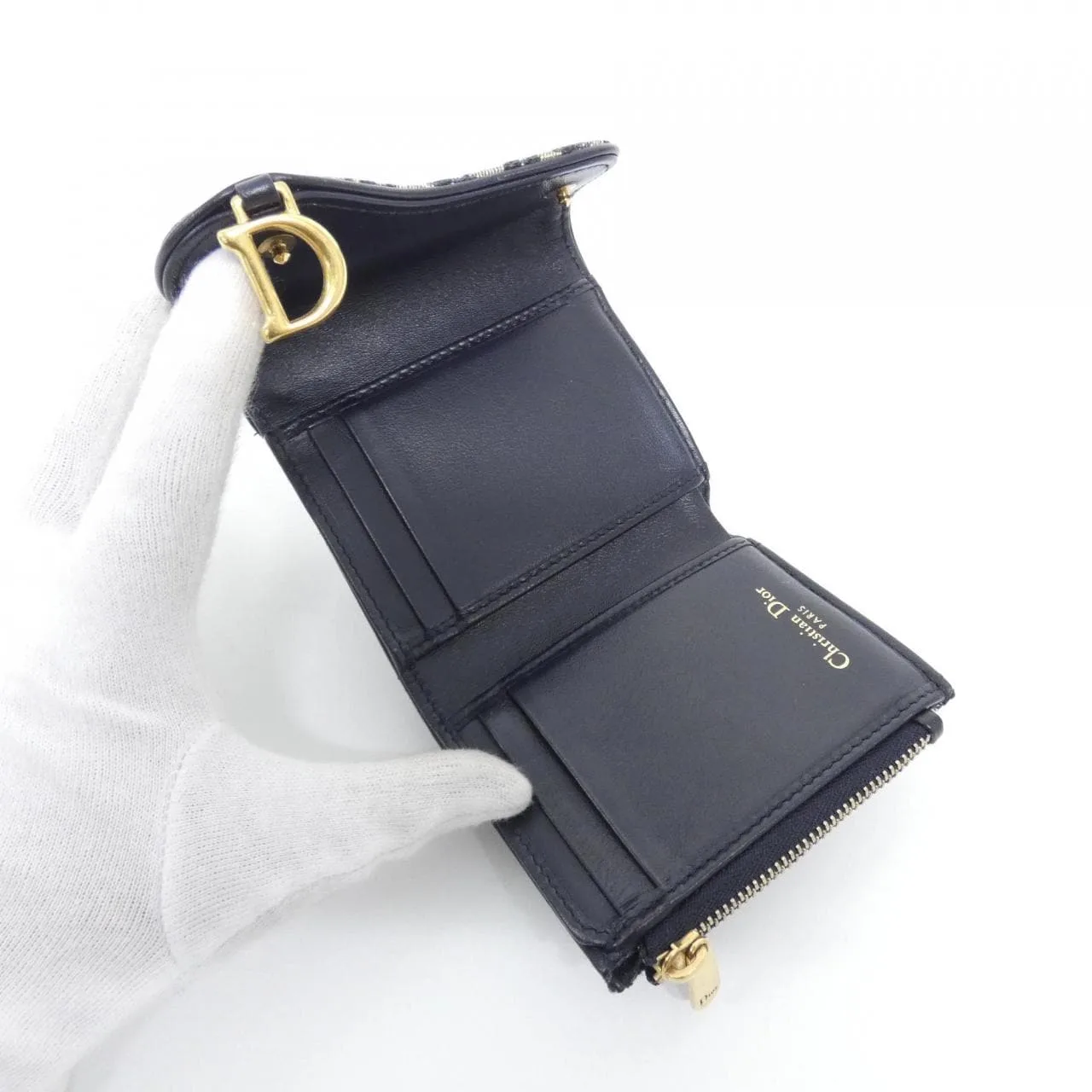 DIOR Saddle S5652CTZQ Wallet Canvas Black Canvas Rank A - Thumbnail 8