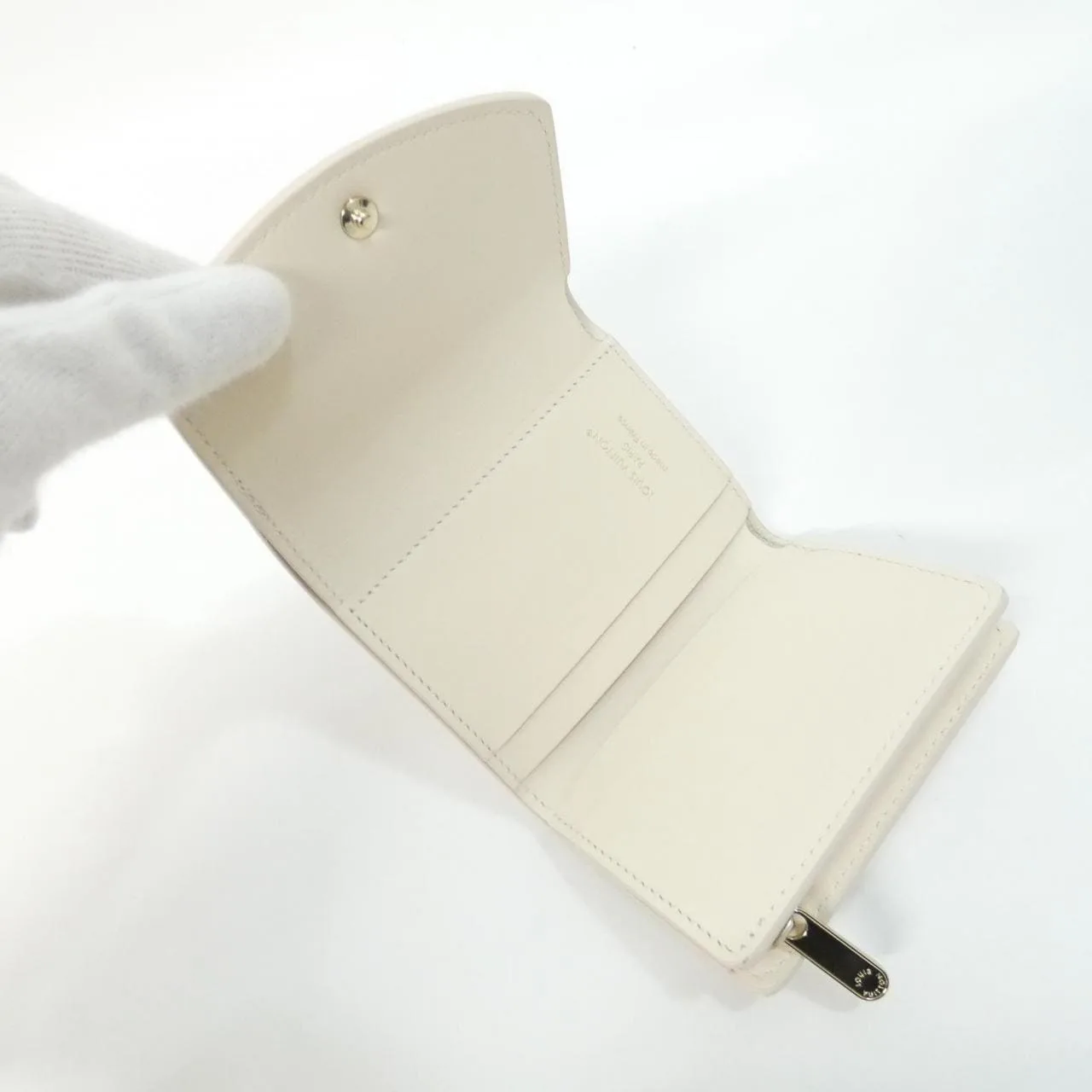LOUIS VUITTON Mahina M25640 銀包 米色 中古品A - 縮圖 7