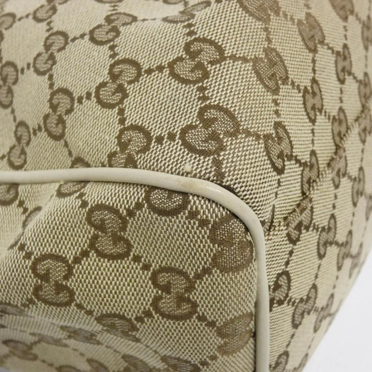 GUCCI 211944 FAFXG Handbag Canvas 米色 帆布 中古品A - 縮圖 4