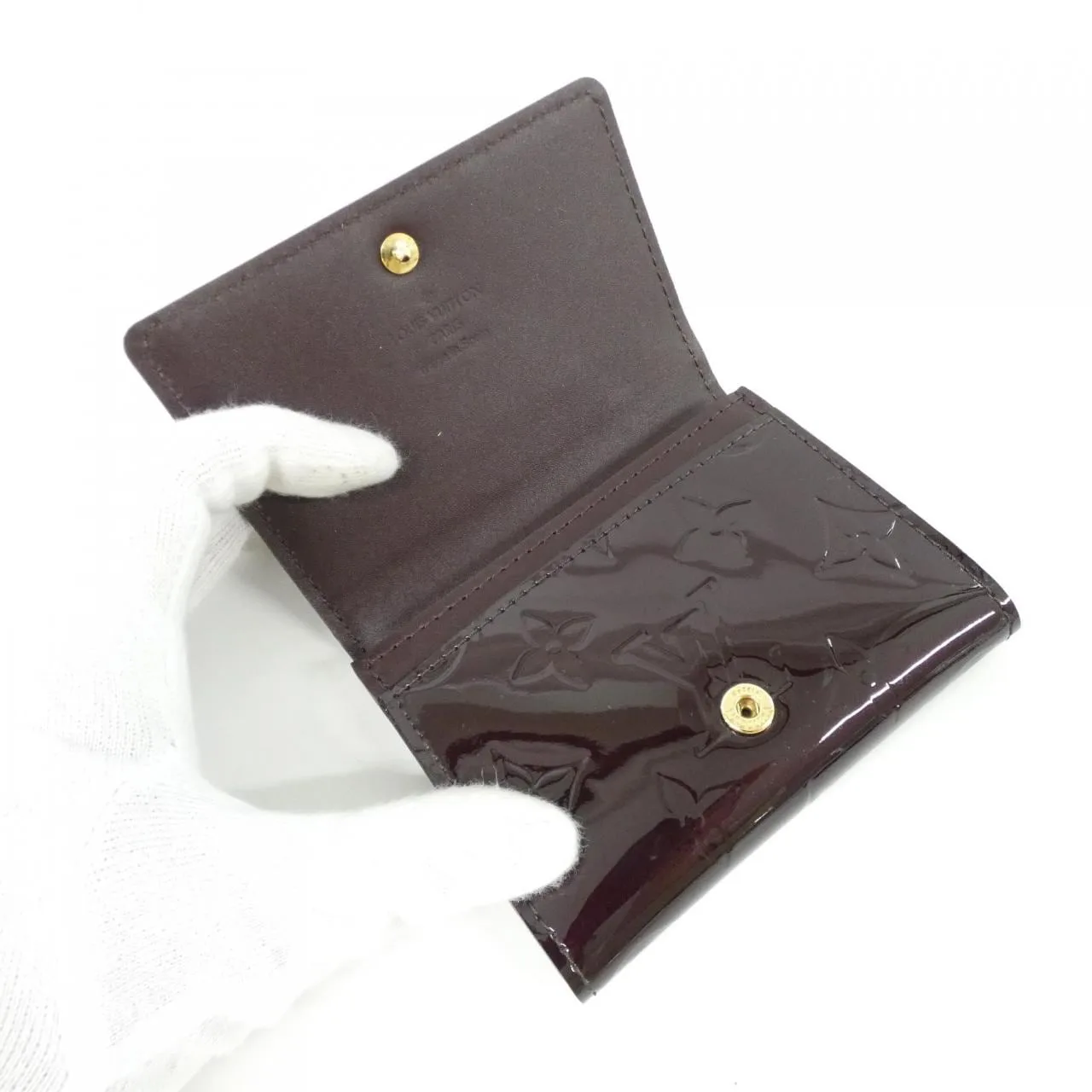 LOUIS VUITTON M91409 Card Case Vernis 5