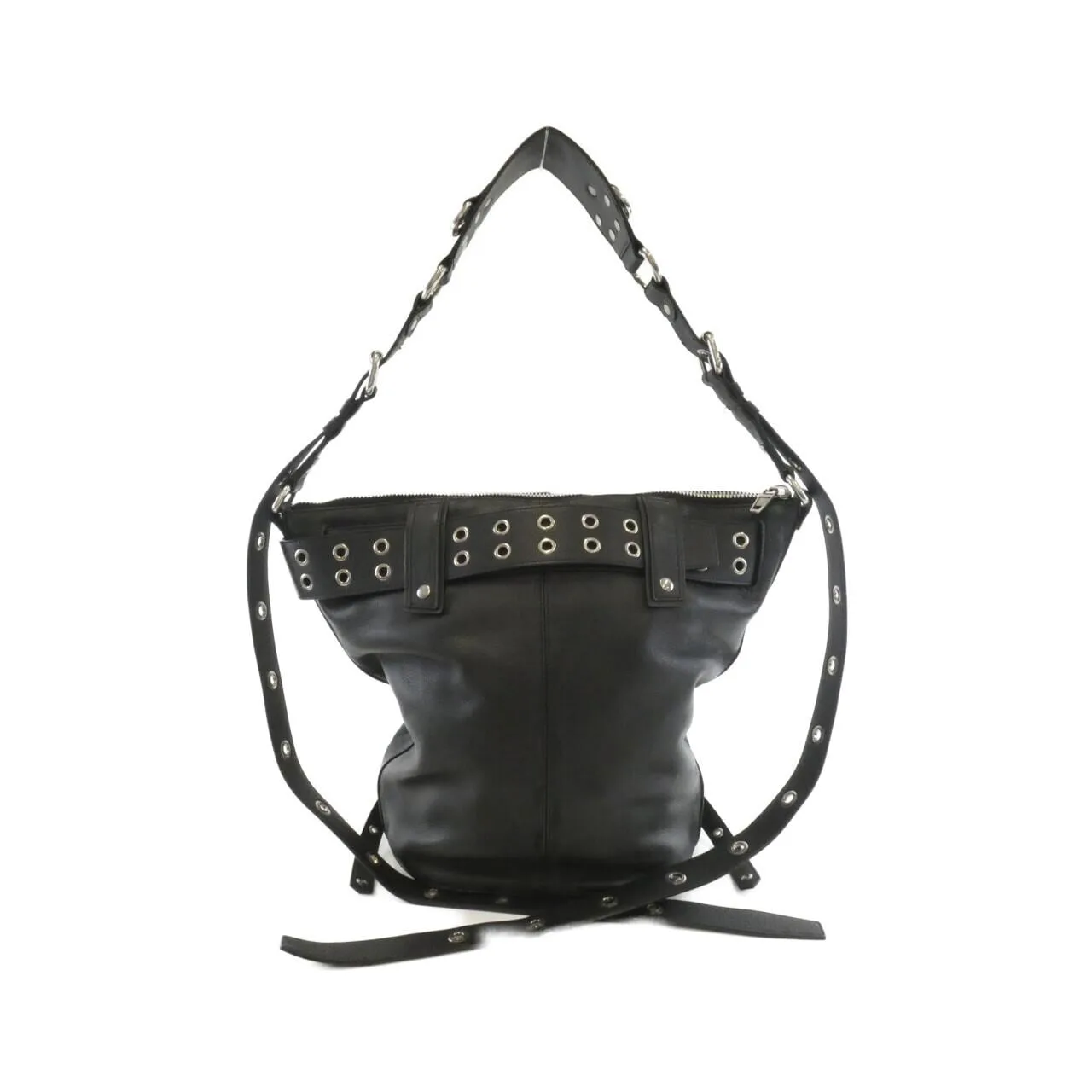 BALENCIAGA Neo Cagole 702036 210BZ Shoulder Leather Black Leather Rank A - Thumbnail 2