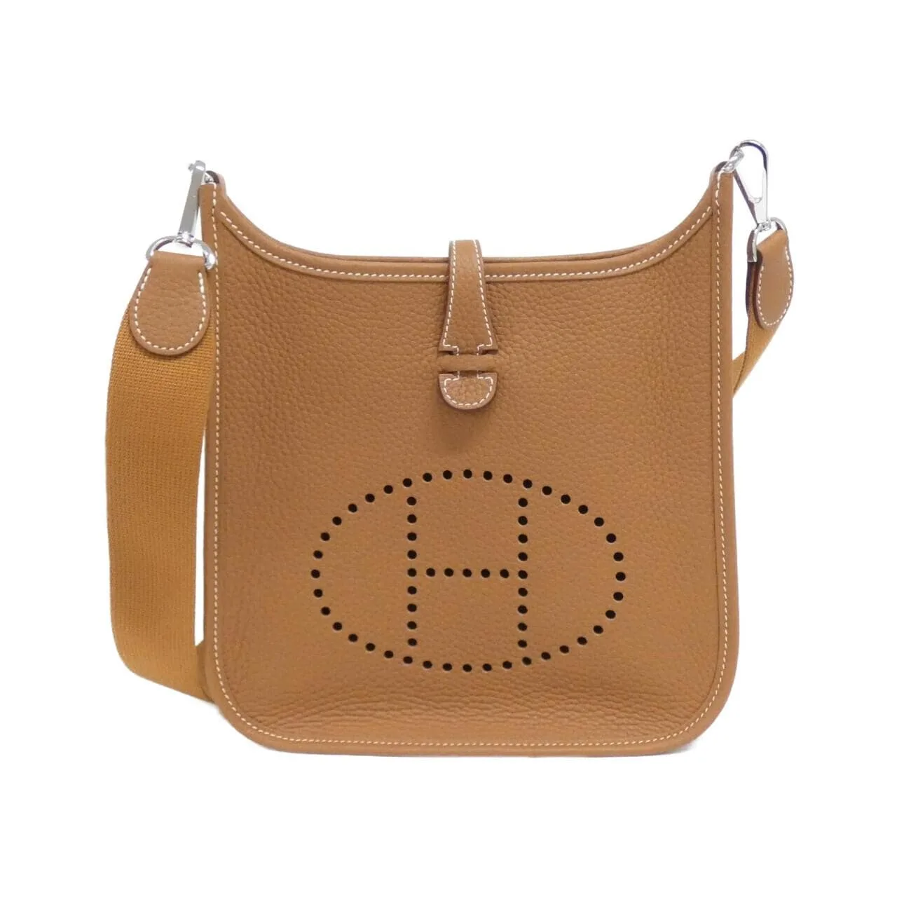 HERMES Evelyne 087941CK Shoulder Clemence Gold