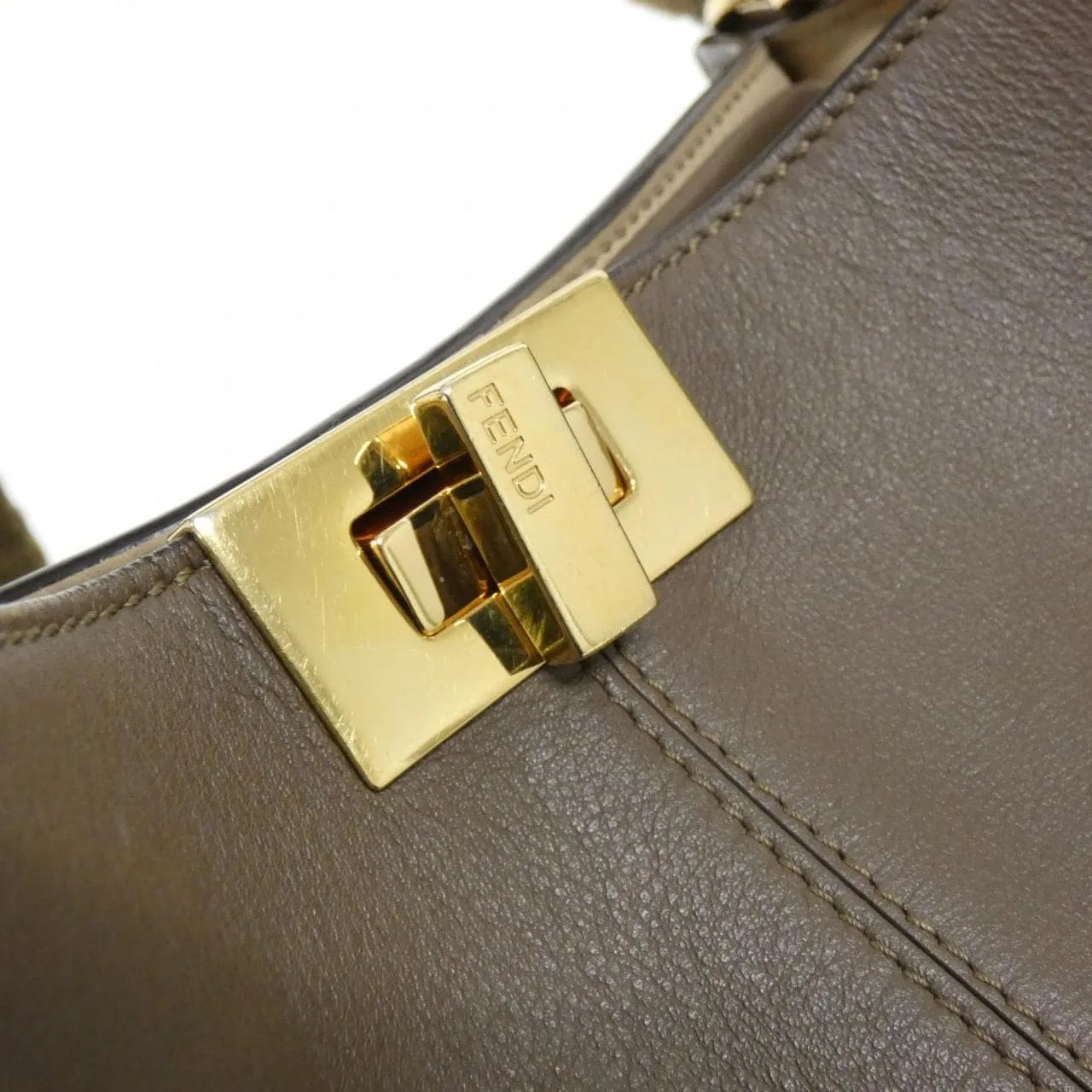 FENDI Peekaboo 8BN310 A5E9 Handbag 黑色 中古品A - 縮圖 4