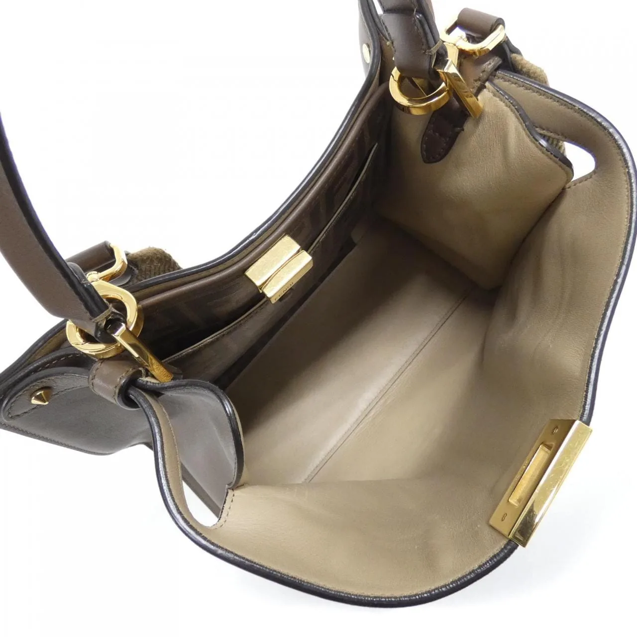 FENDI Peekaboo 8BN310 A5E9 Handbag 黑色 中古品A - 縮圖 9