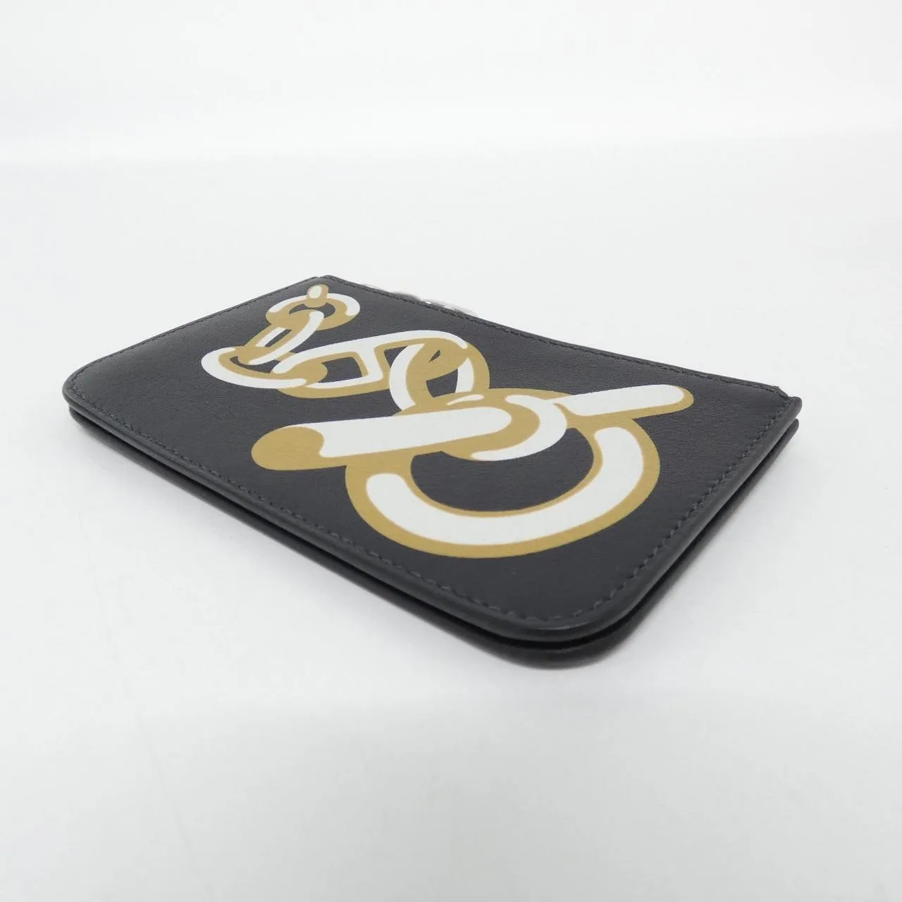 HERMES 086972CK Card Case Swift Black Swift Leather Rank A - Thumbnail 3