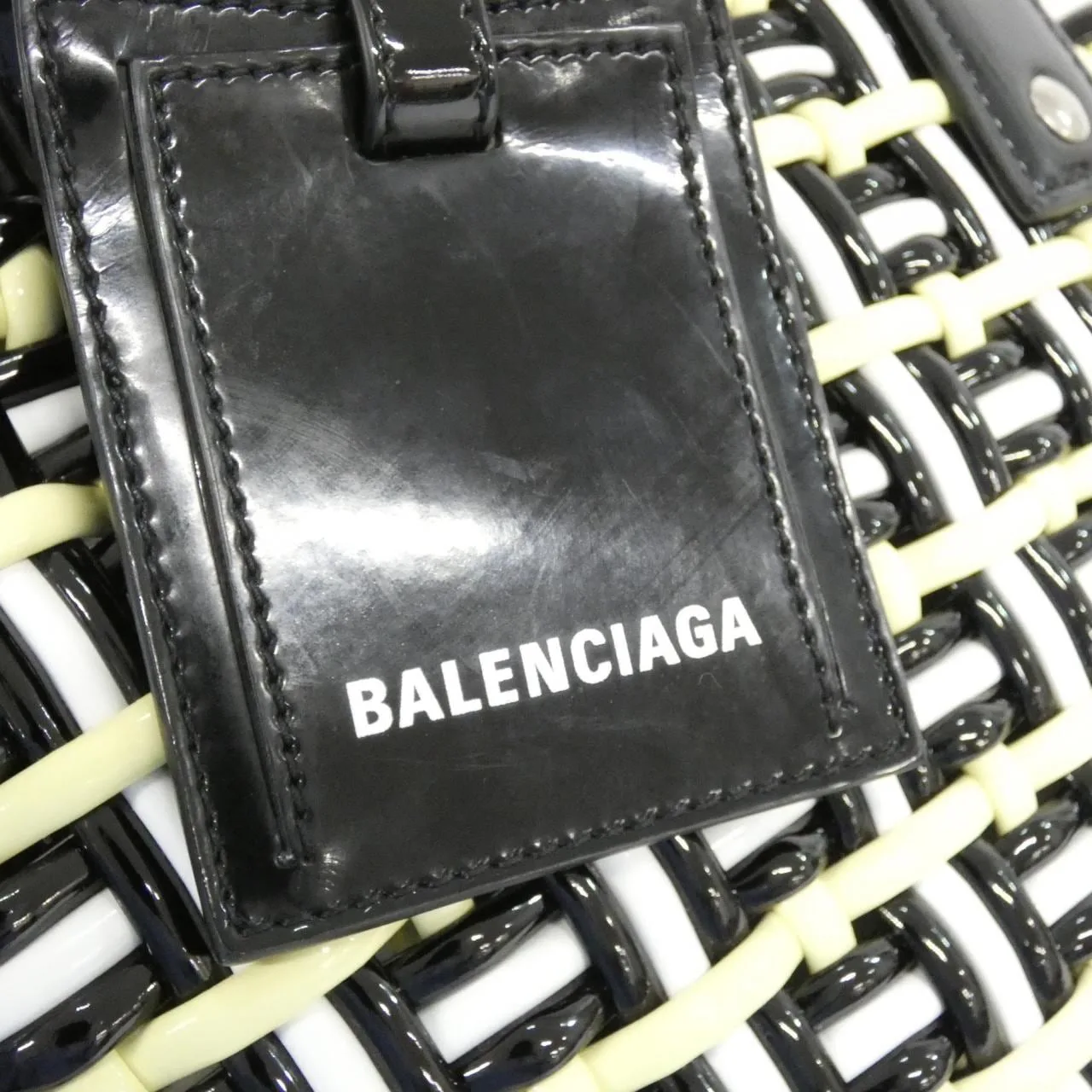 BALENCIAGA Bistro 671342 210DC Handbag Patent Leather Black Patent Leather Rank A - Thumbnail 3
