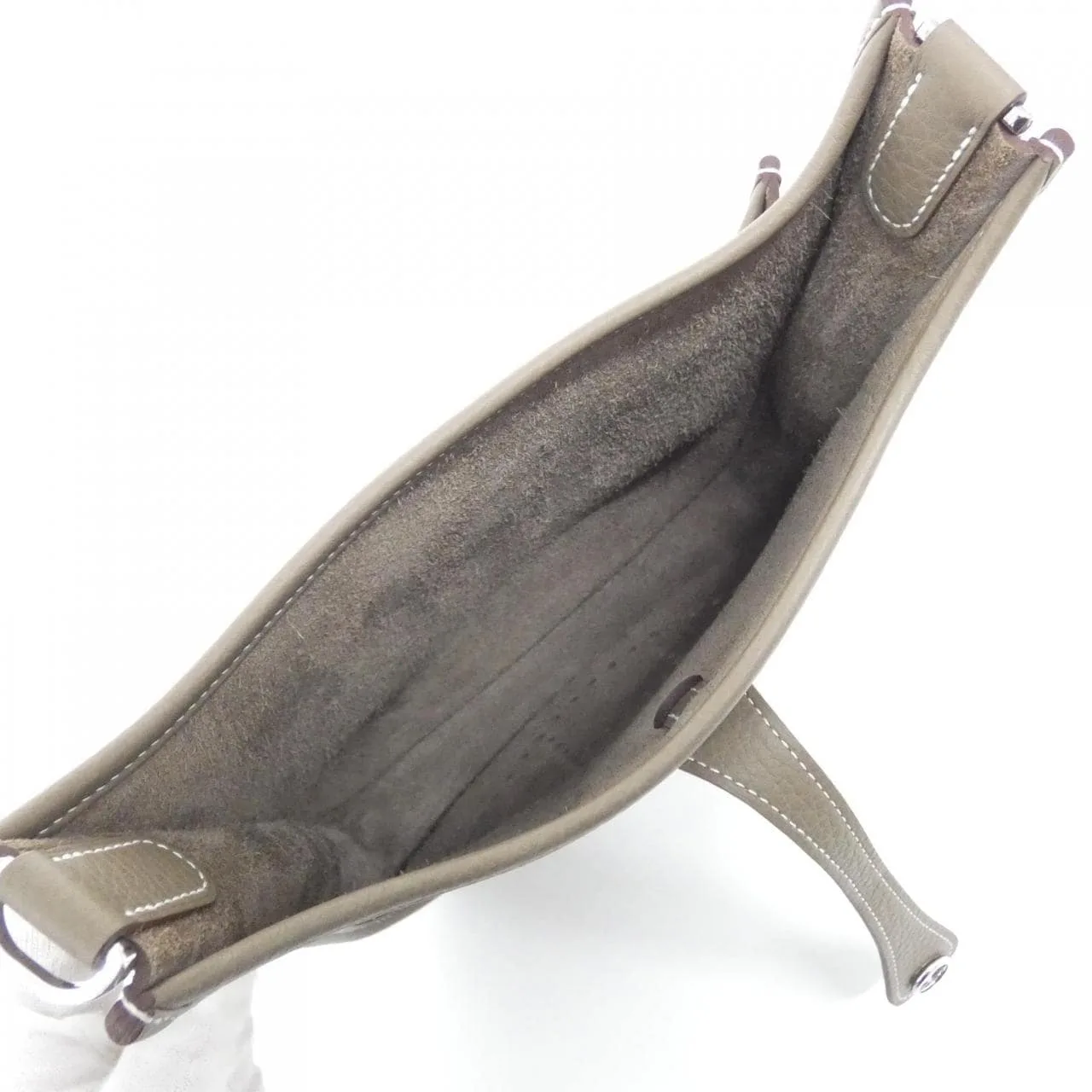 HERMES Evelyne 087941CK Shoulder Clemence Etoupe Clemence Leather Unused - Thumbnail 5