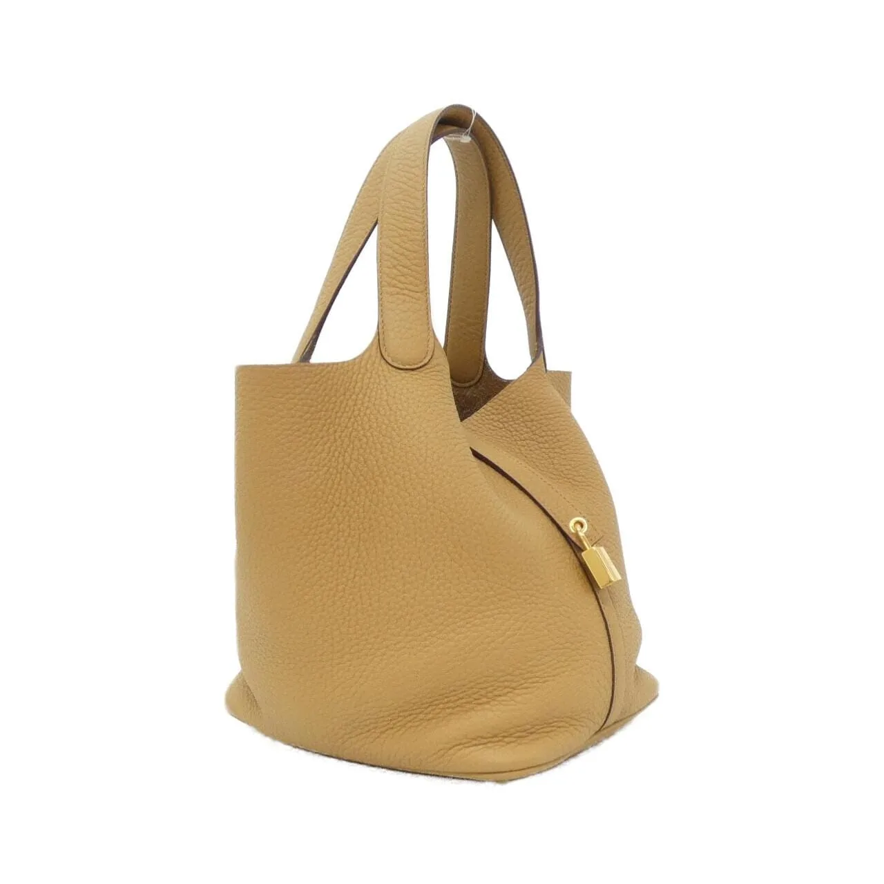 HERMES Picotin 060991CC Handbag Clemence Black