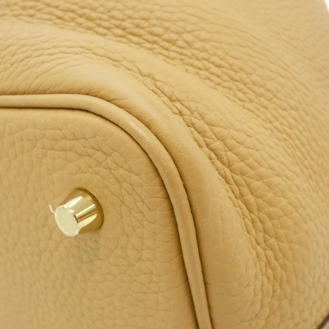 HERMES Picotin 060991CC Handbag Clemence Black Clemence Leather Rank A - Thumbnail 2