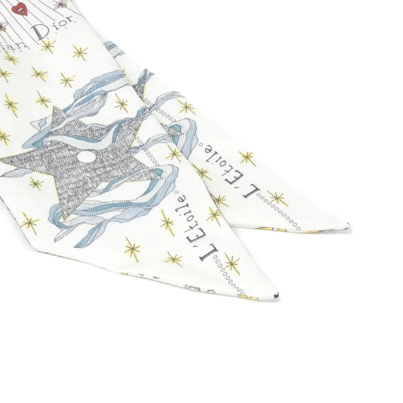 DIOR 76MTA106I640 Scarf 白色 中古品A - 縮圖 2