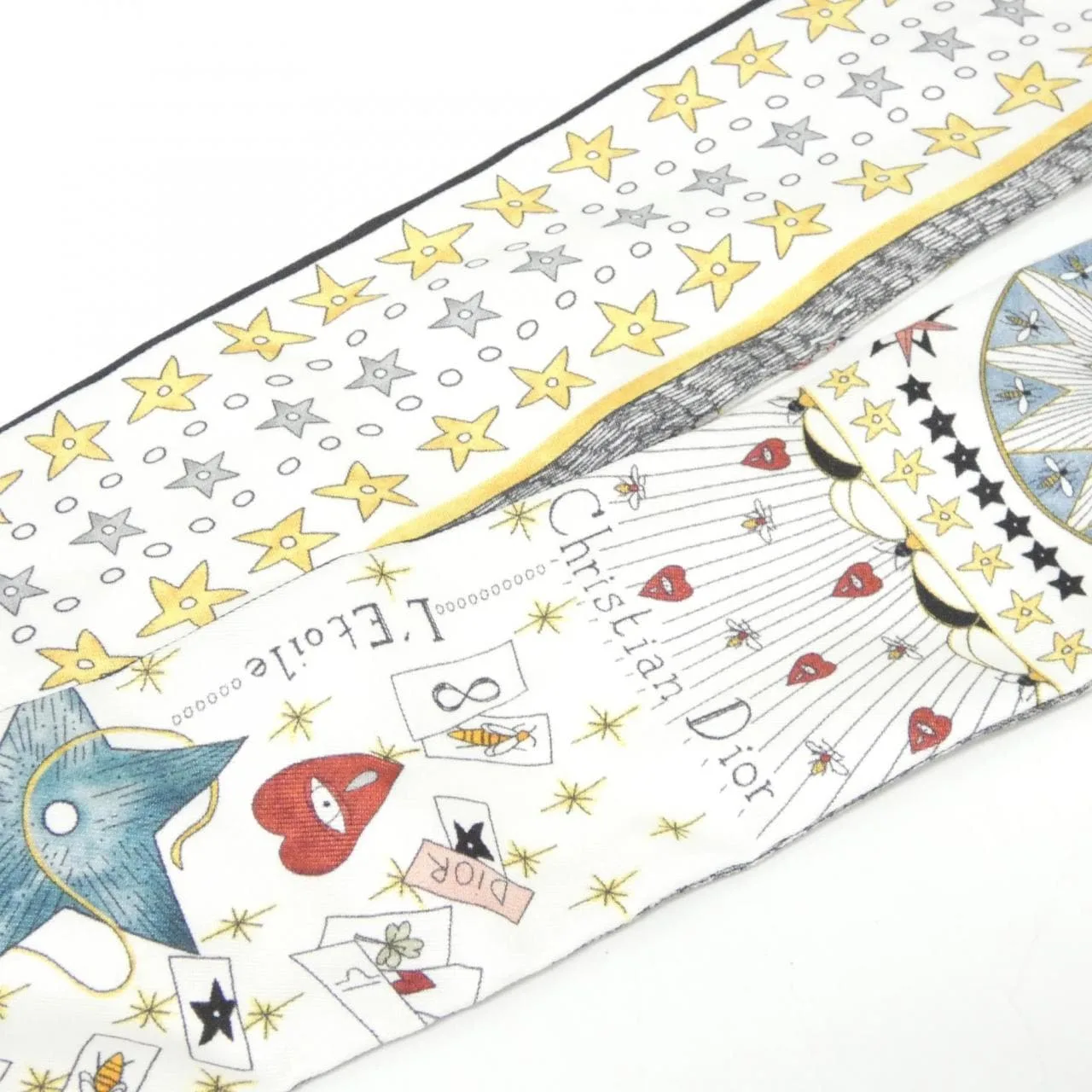 DIOR 76MTA106I640 Scarf 白色 中古品A - 縮圖 3
