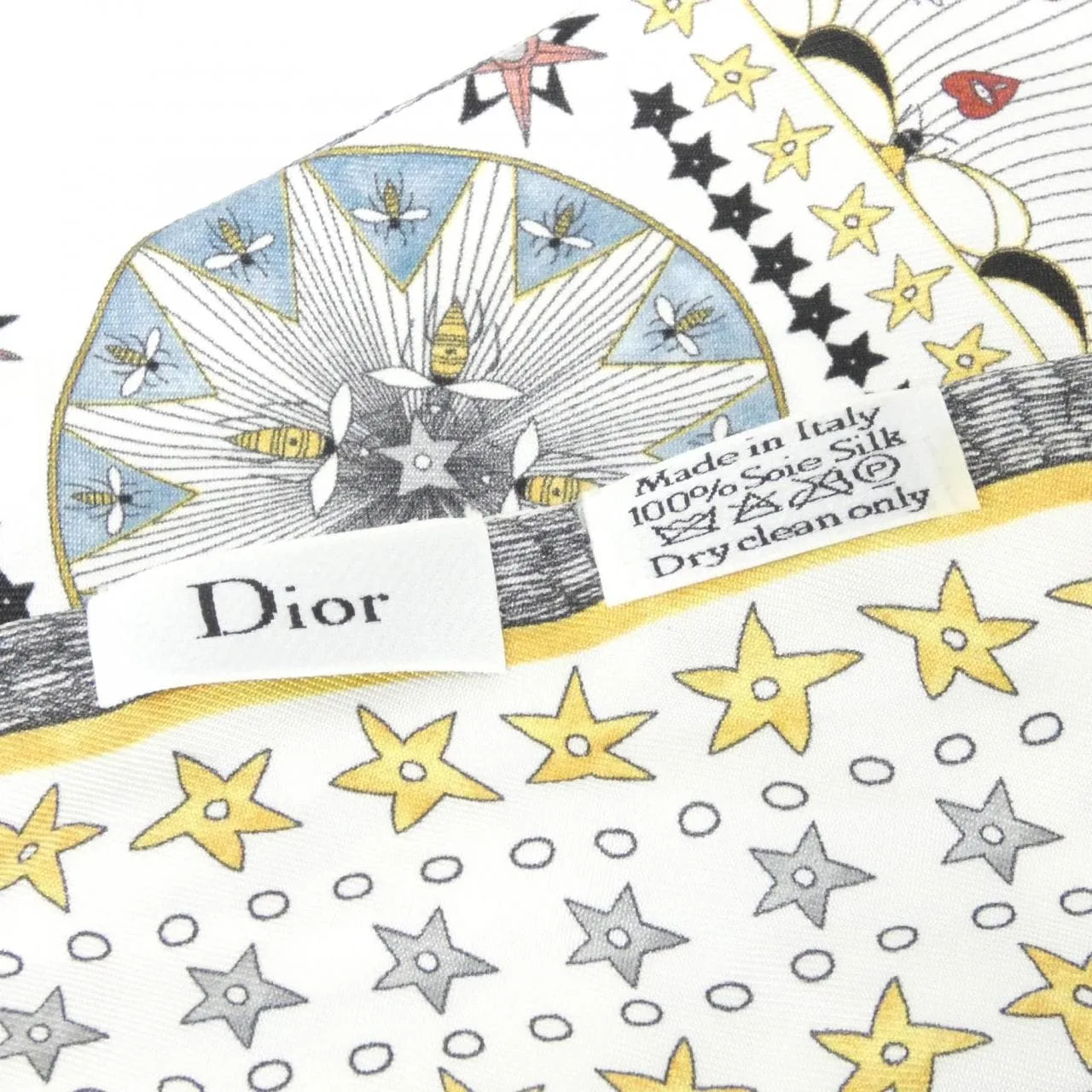 DIOR 76MTA106I640 Scarf 白色 中古品A - 縮圖 4
