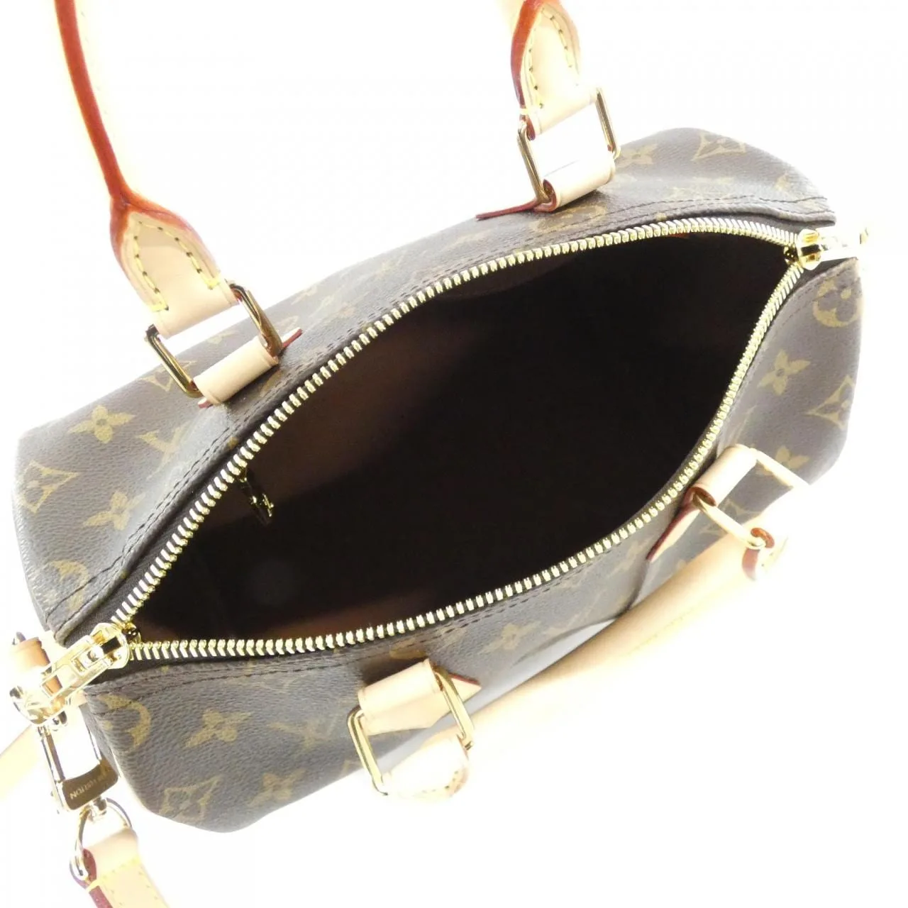 LOUIS VUITTON Speedy M46977 Boston Monogram 黑色 Monogram 中古品A - 縮圖 5