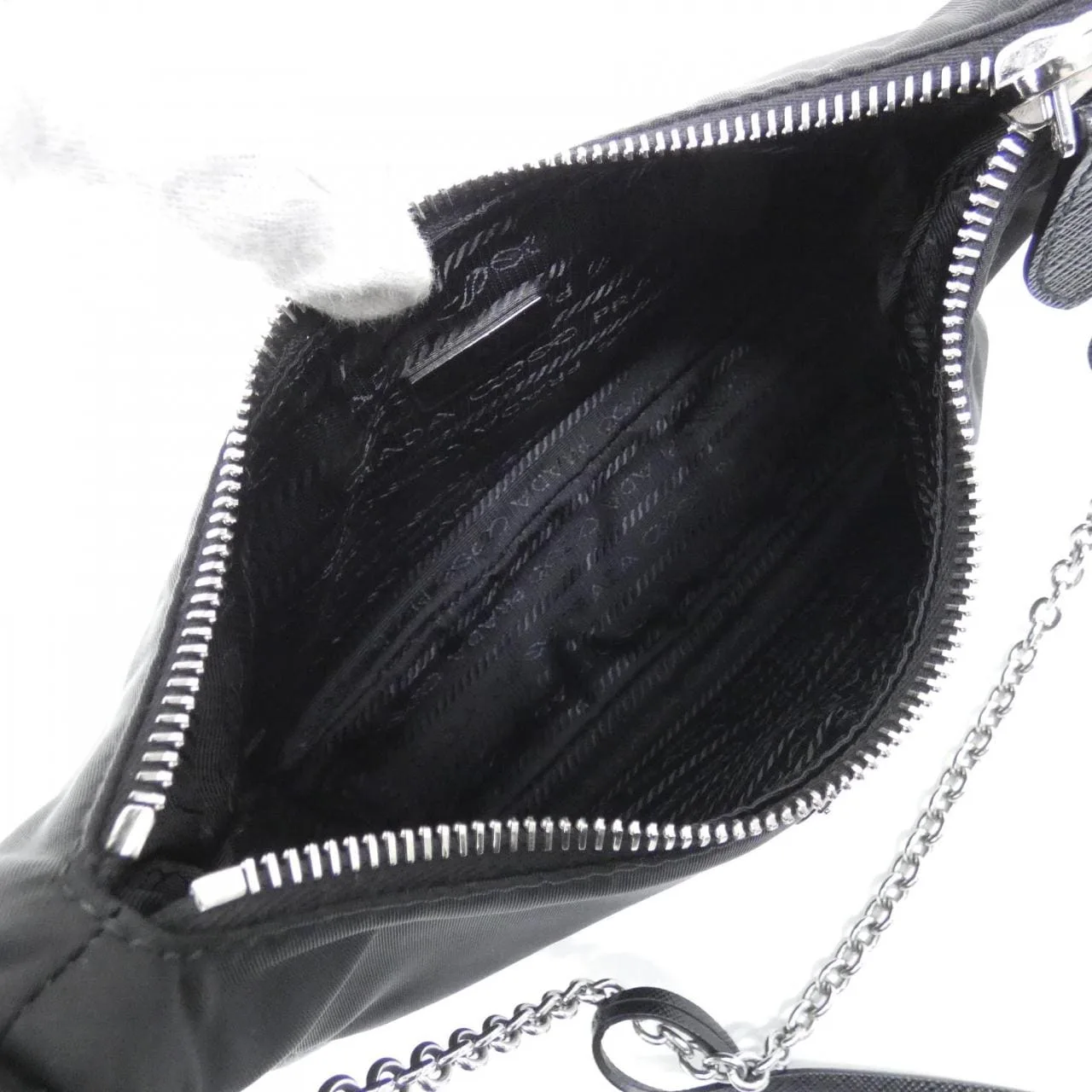 PRADA 1BH204 Shoulder 黑色 中古品A - 縮圖 9