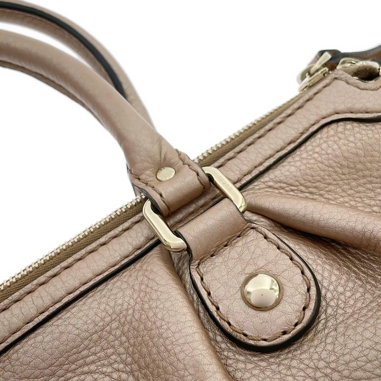 GUCCI Sukey 247902 手提包 皮革 金色 皮革 中古品A - 縮圖 5
