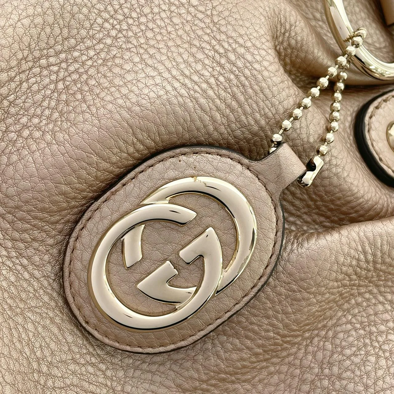 GUCCI Sukey 247902 手提包 皮革 金色 皮革 中古品A - 縮圖 6
