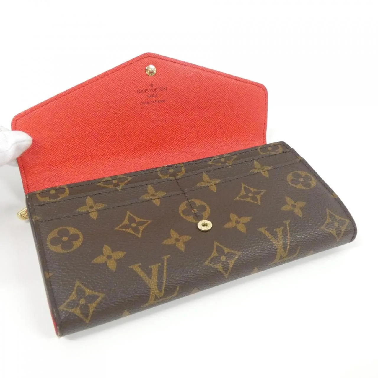 LOUIS VUITTON M62236 Wallet Monogram 黑色 Monogram 中古品A - 縮圖 6