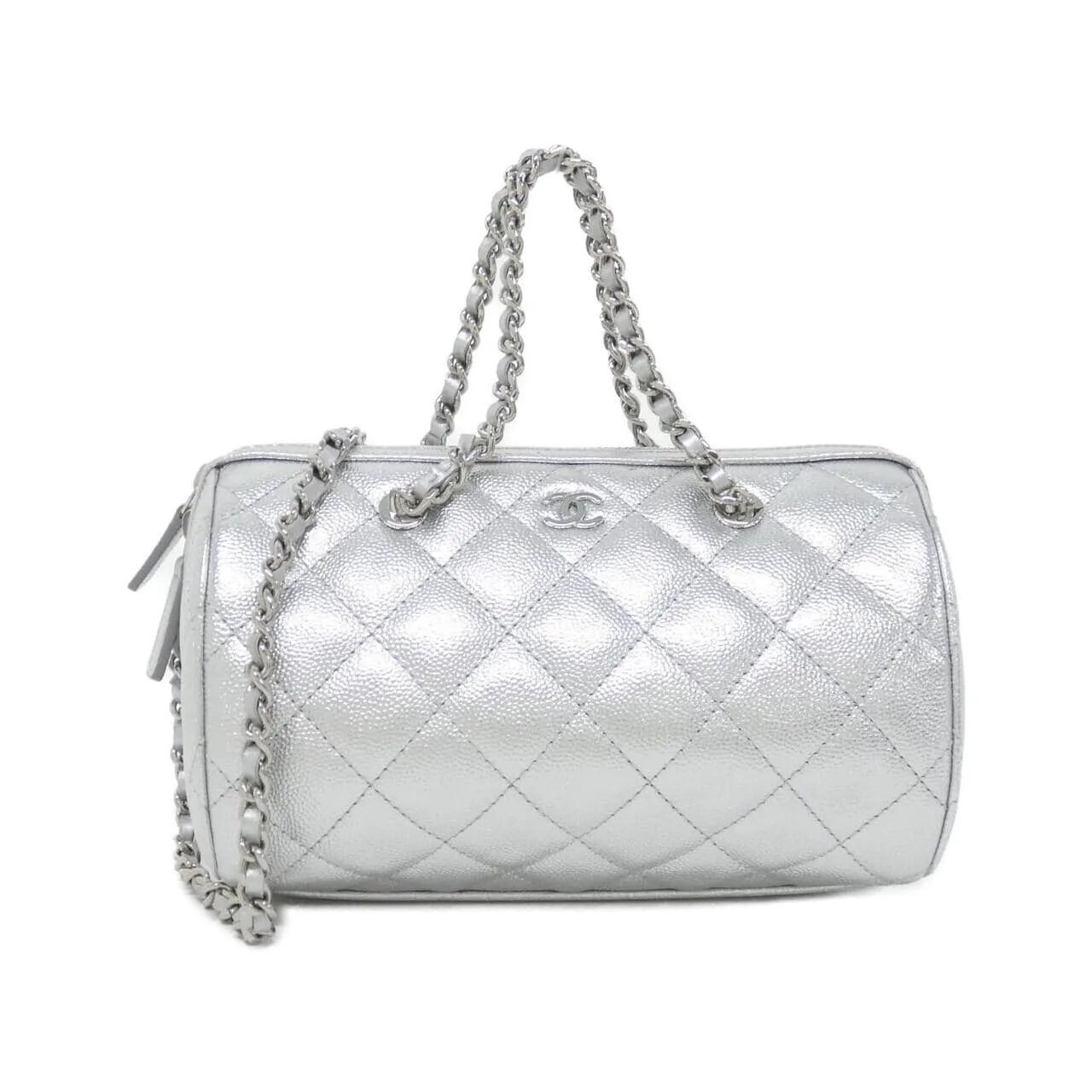 CHANEL Timeless Classic AP4474 手提包 荔枝紋牛皮 Silver
